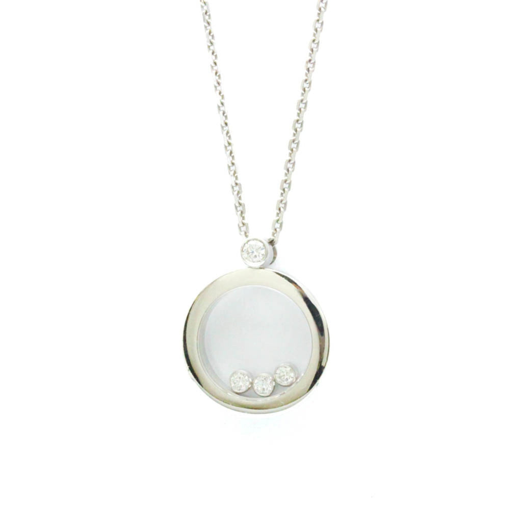 Pendant Necklace 18K White Gold with Diamond