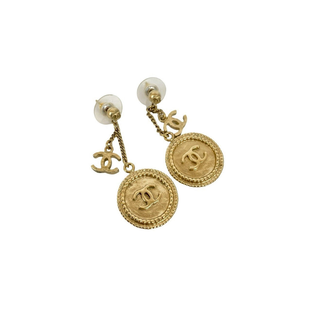 CC Logo Earrings Metal Gold-Tone Metal