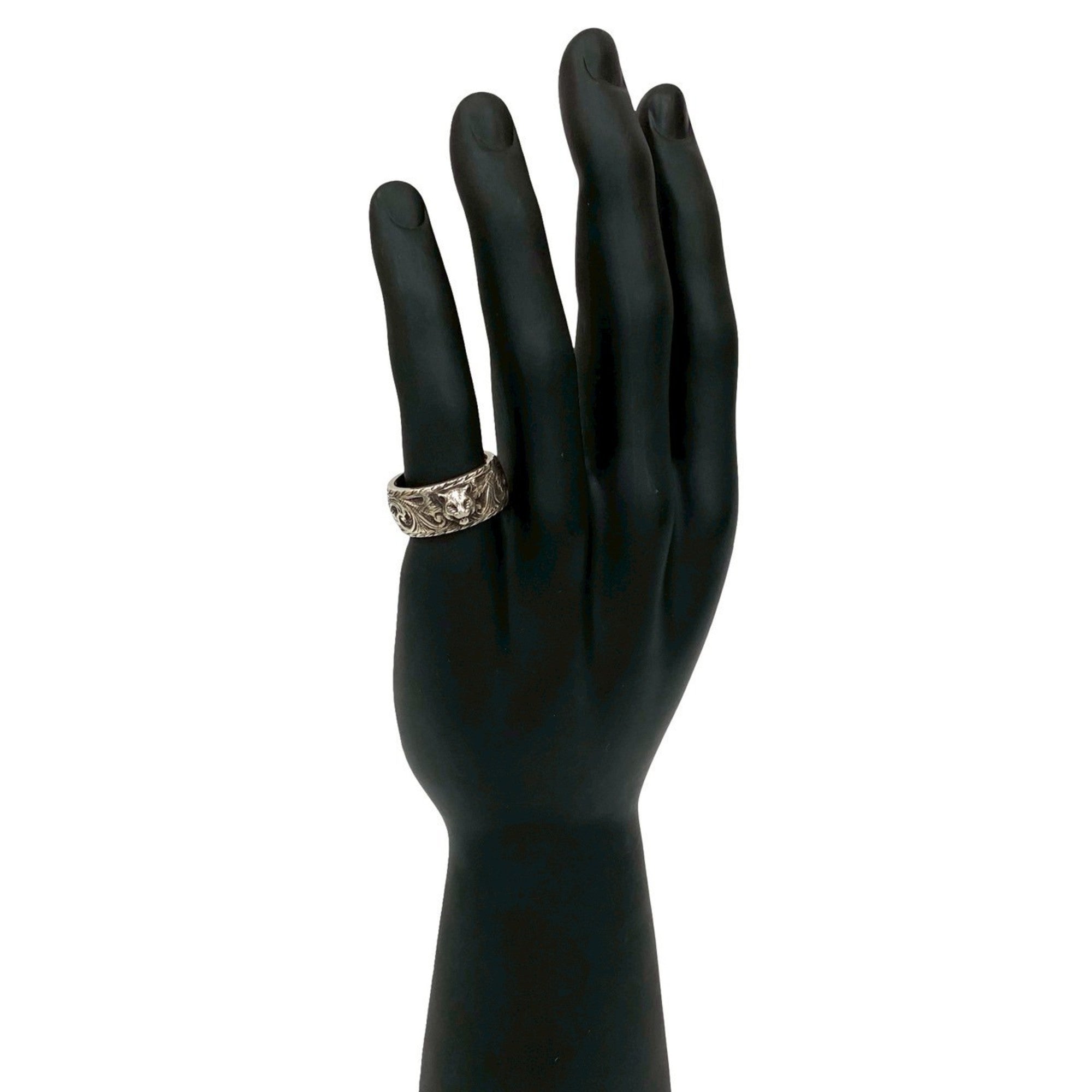 Cat Head Ring Sterling Silver
