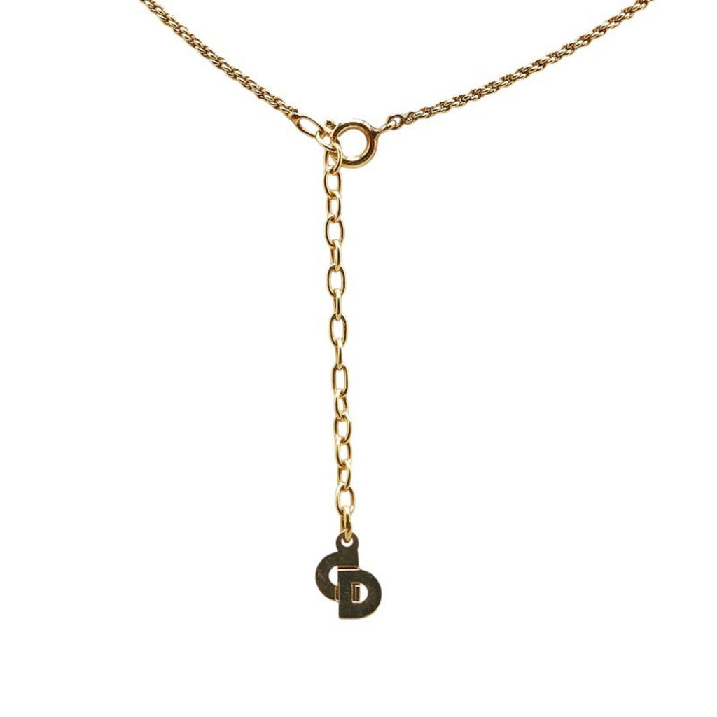 Pendant Necklace Gold with Rhinestone