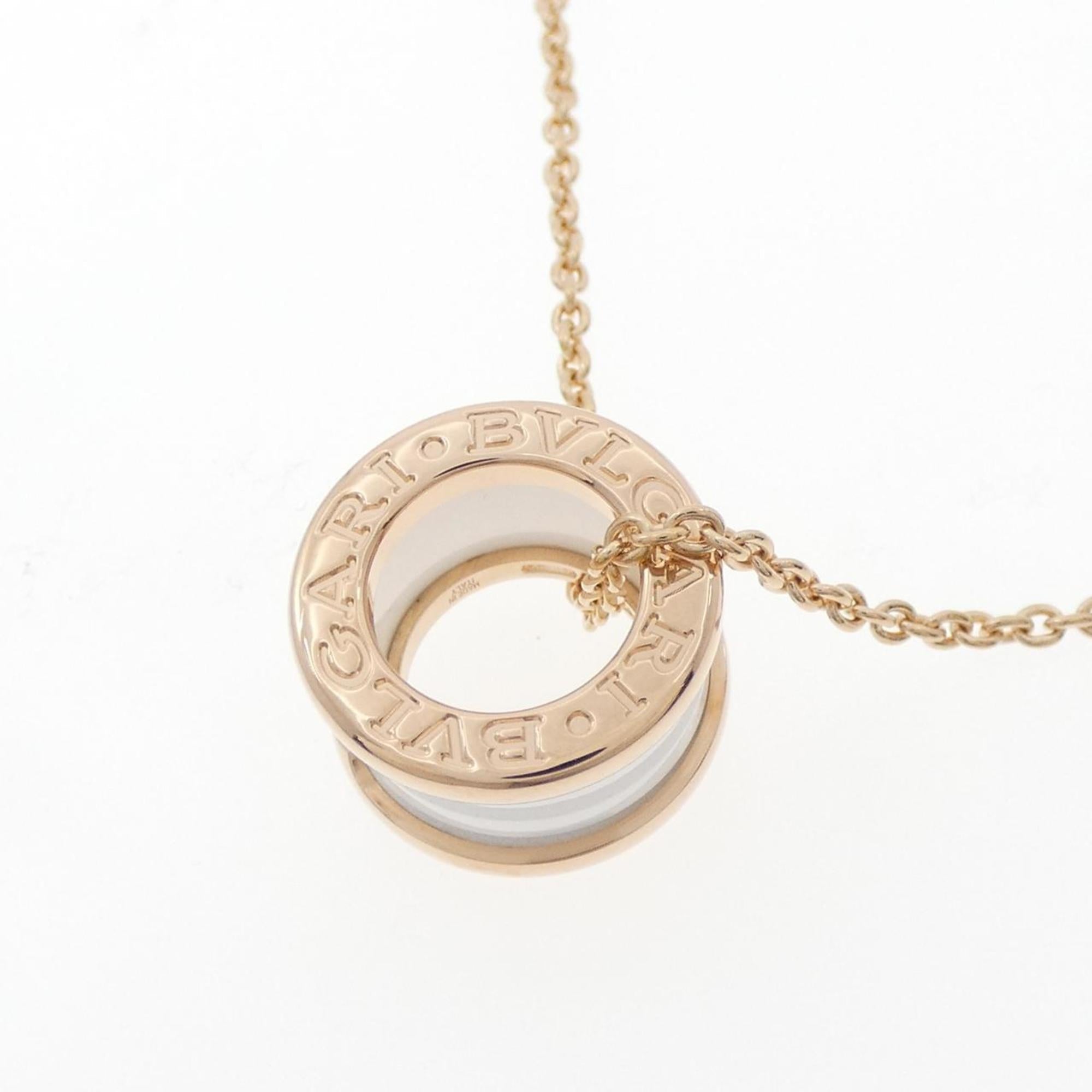 B.Zero1 Pendant Necklace Ceramic and 18K Rose Gold