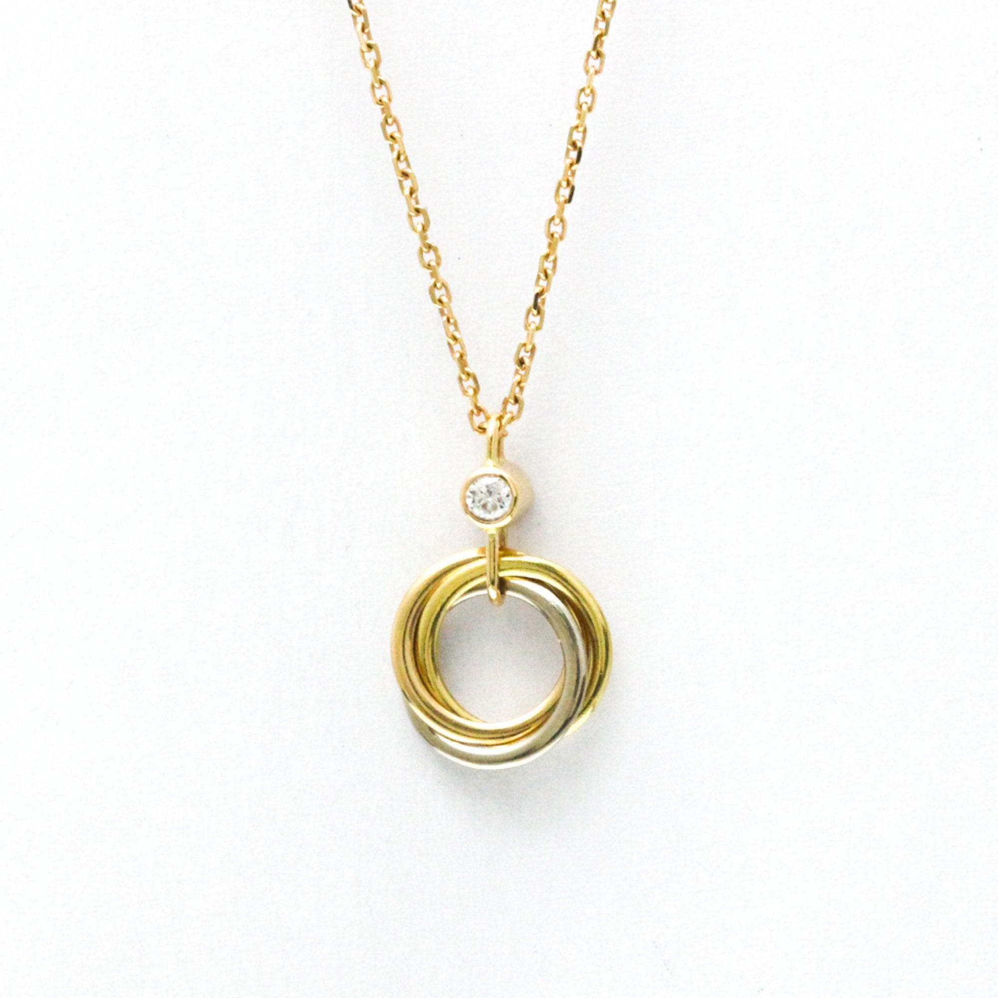 Trinity Pendant Necklace 18K Tricolor Gold