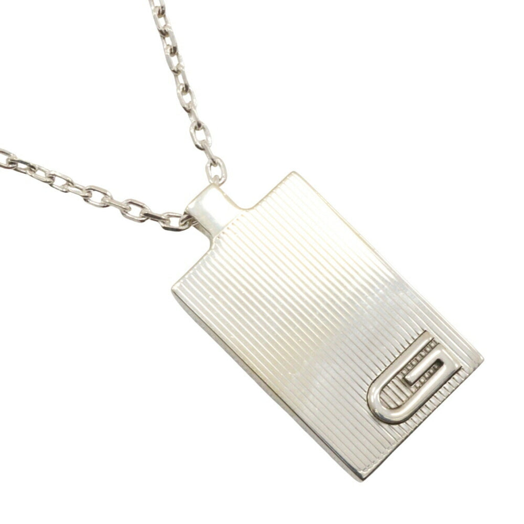G Mark Pendant Necklace Sterling Silver