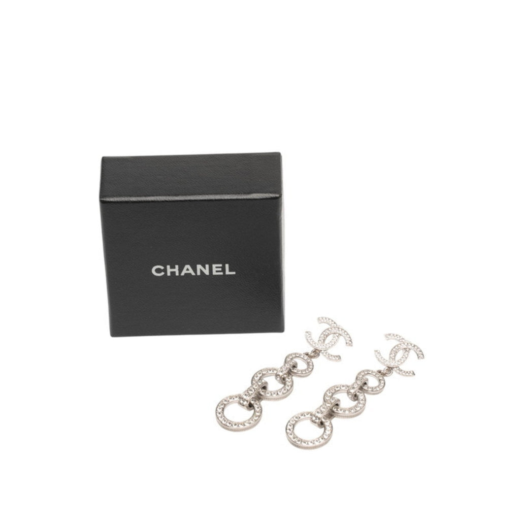 CC Logo Round Stud Earrings Metal