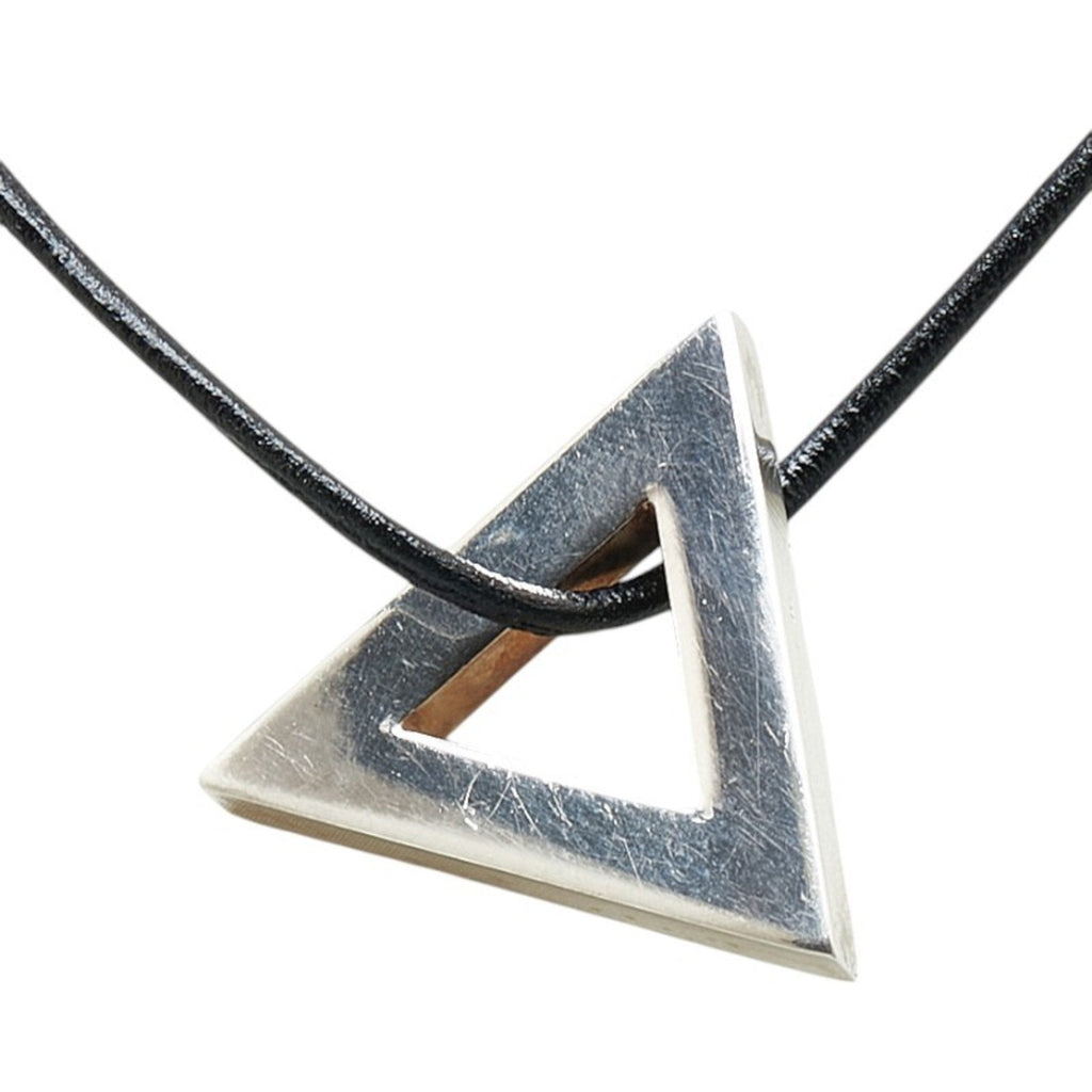 Triangle Pendant Necklace Sterling Silver
