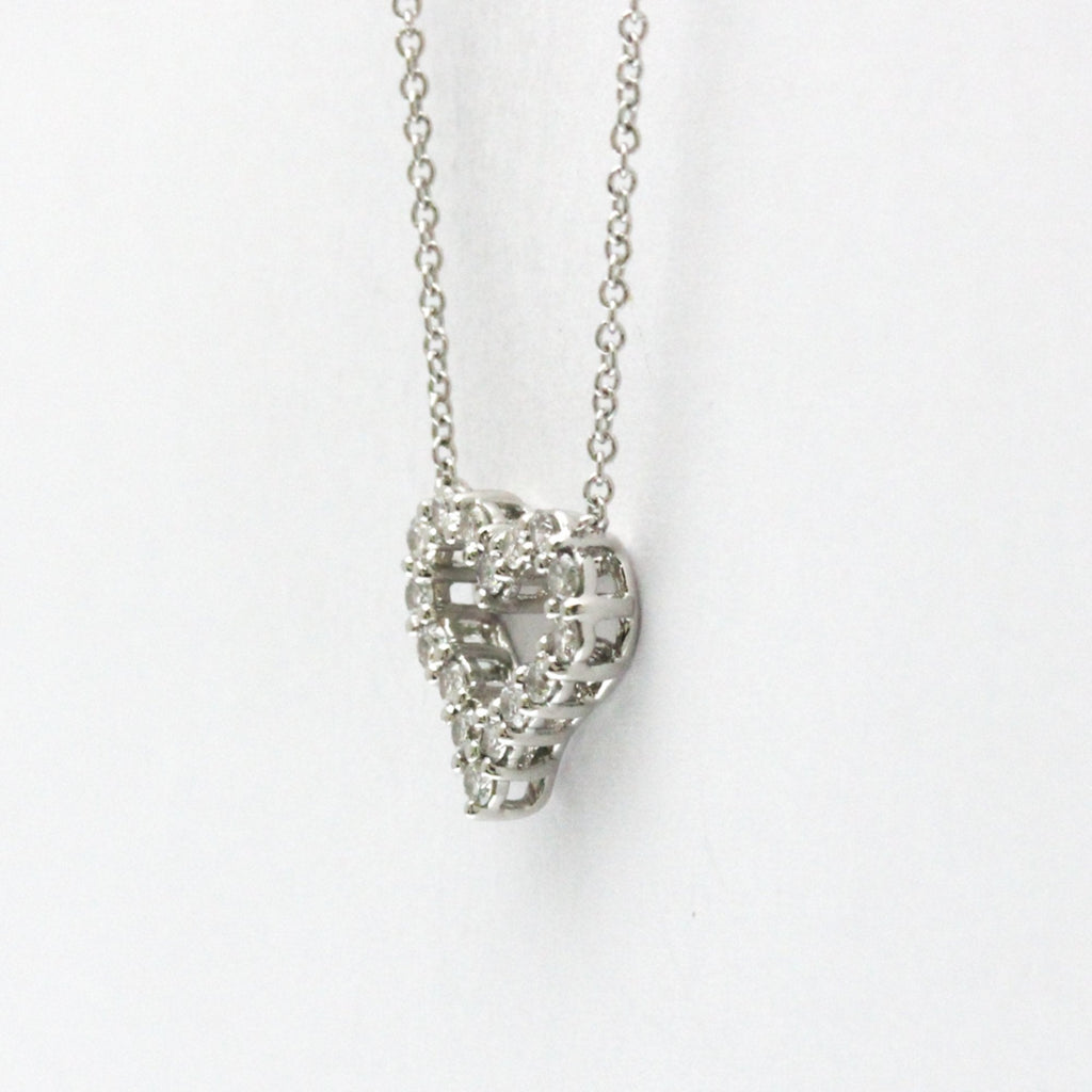 Sentimental Heart Pendant Necklace Platinum Mini with Diamond