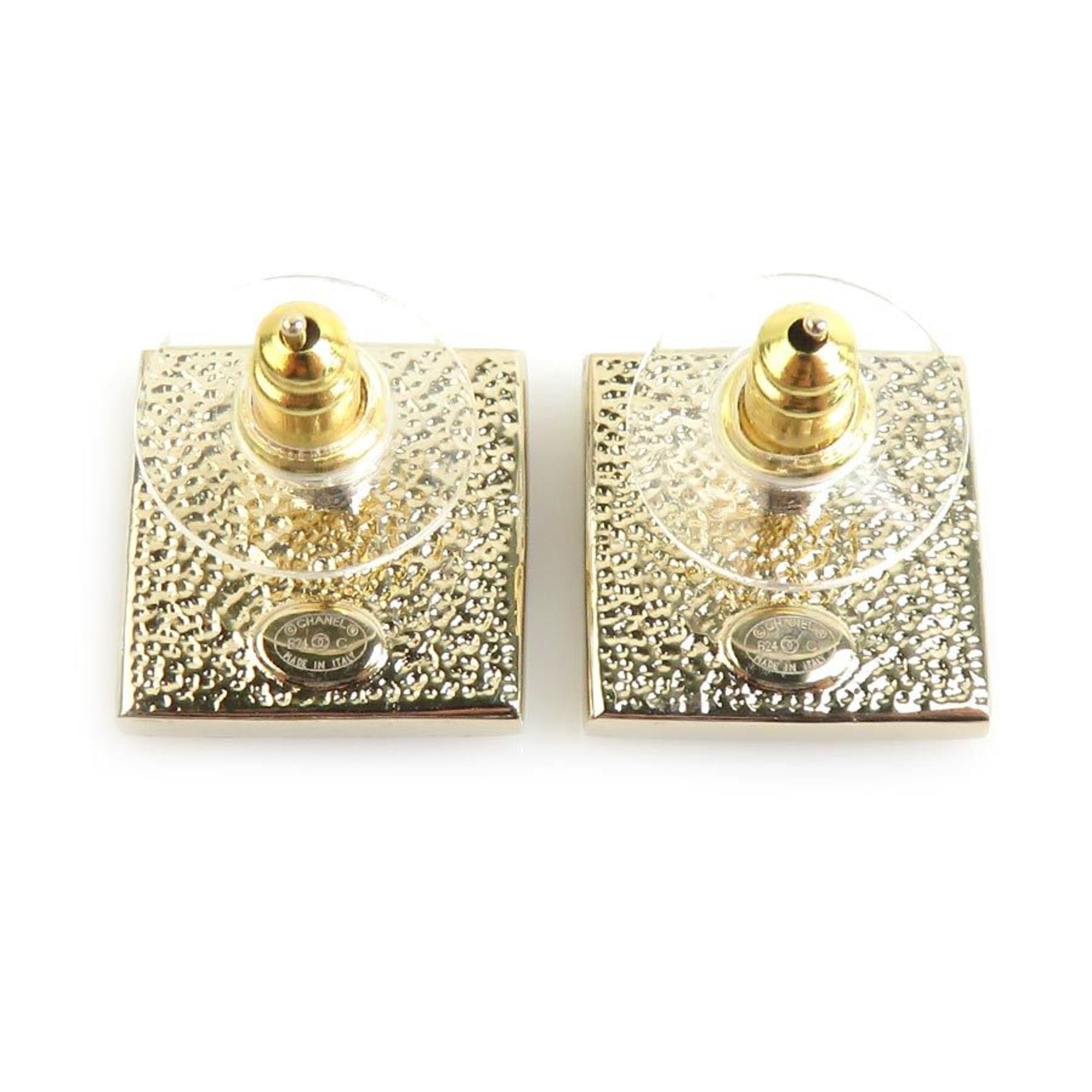 CC Logo Earrings Gold-Tone Metal