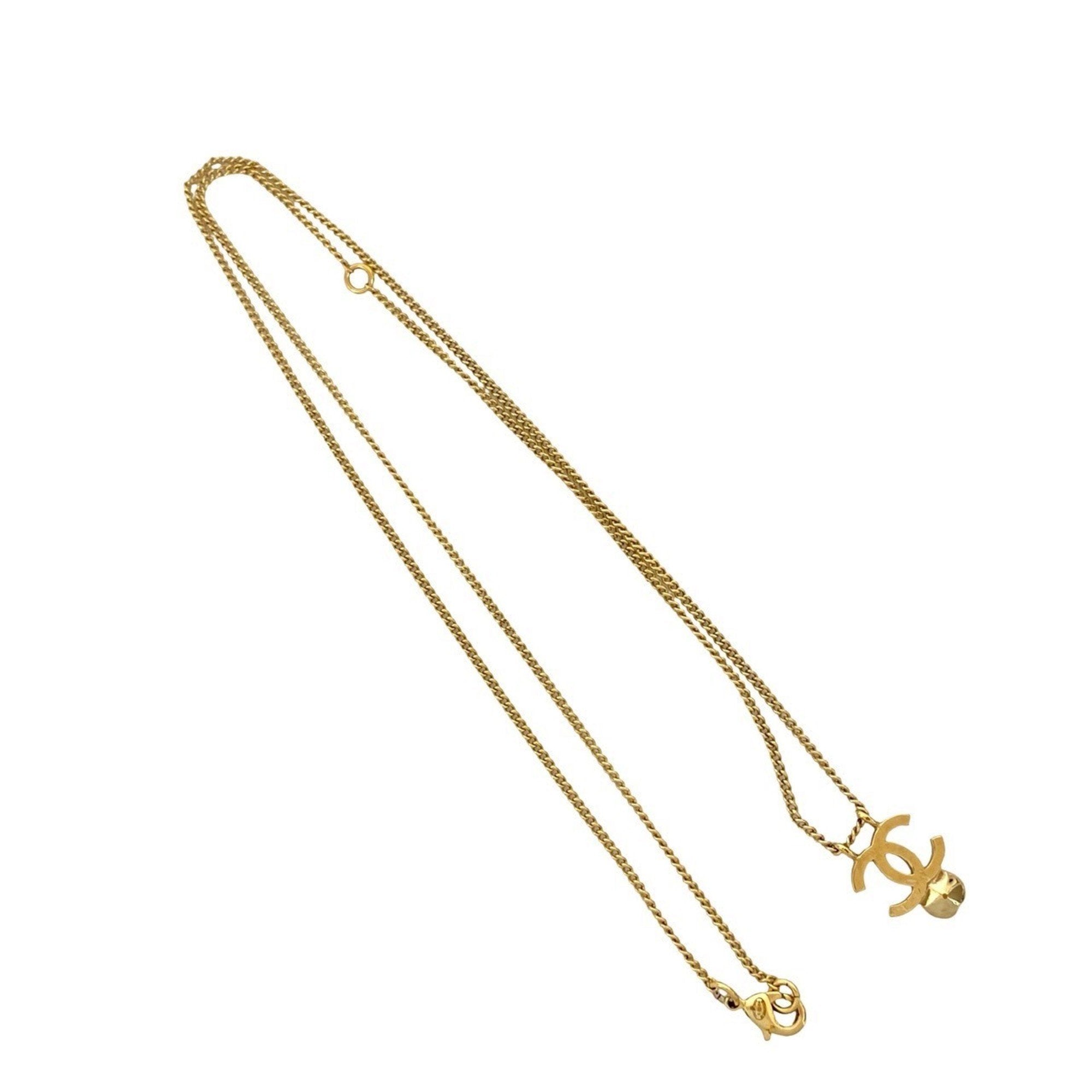 CC Logo Chain Pendant Necklace Metal