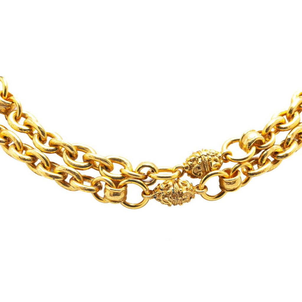 CC Logo Chain Pendant Necklace Metal