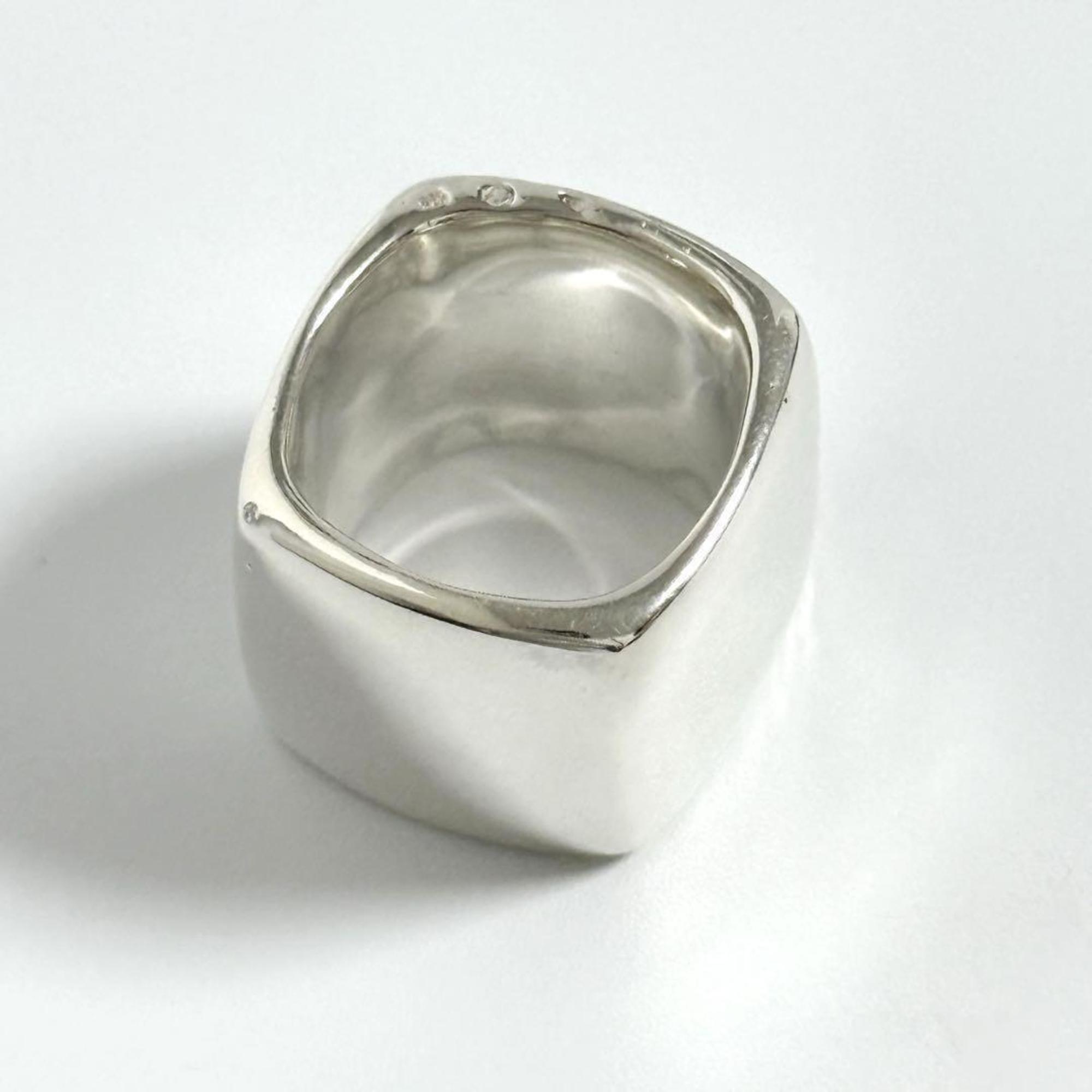 Vintage Wide Square Band Ring Sterling Silver