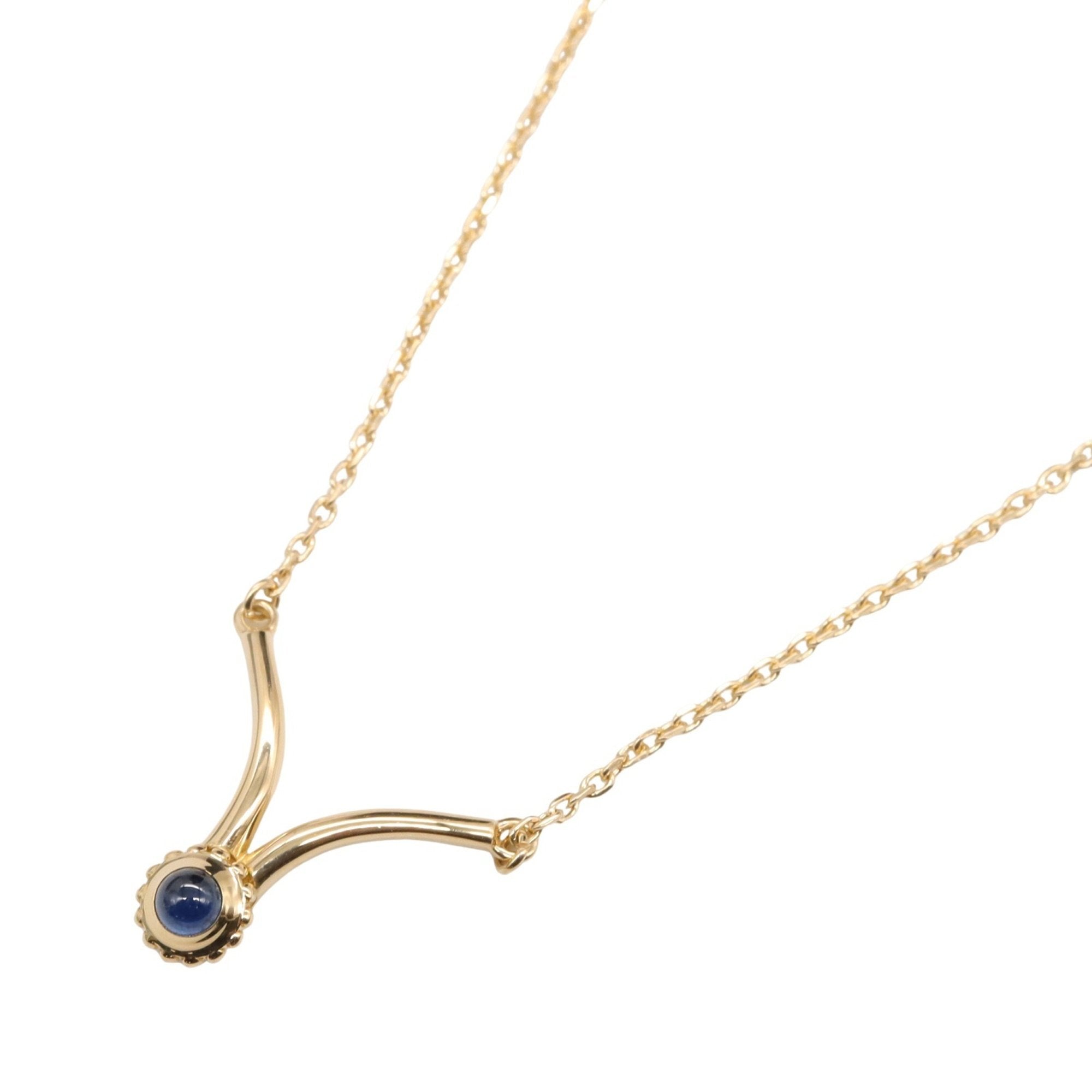 Pendant Necklace 18K Yellow Gold with Sapphire