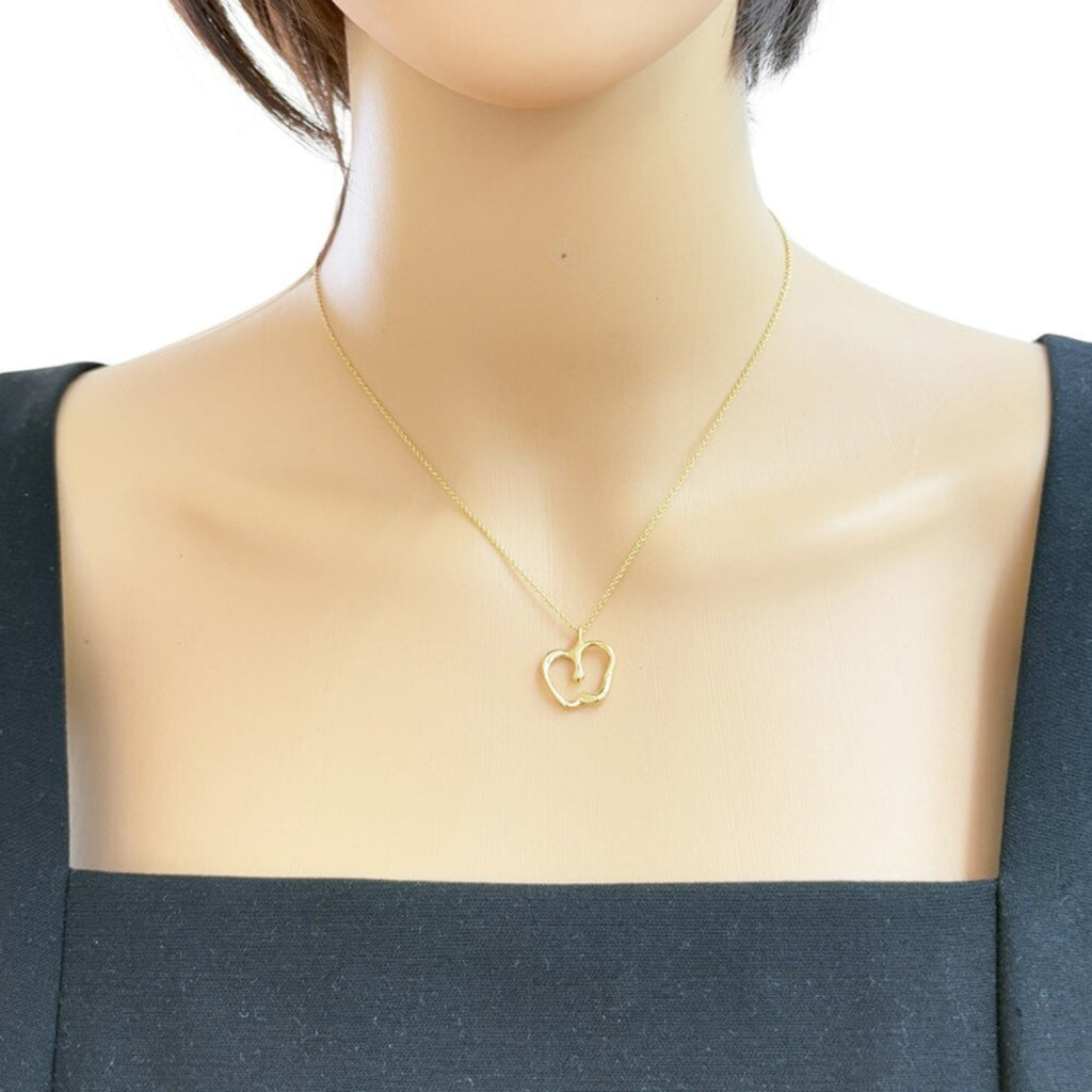 Apple Pendant Necklace 18K Yellow Gold