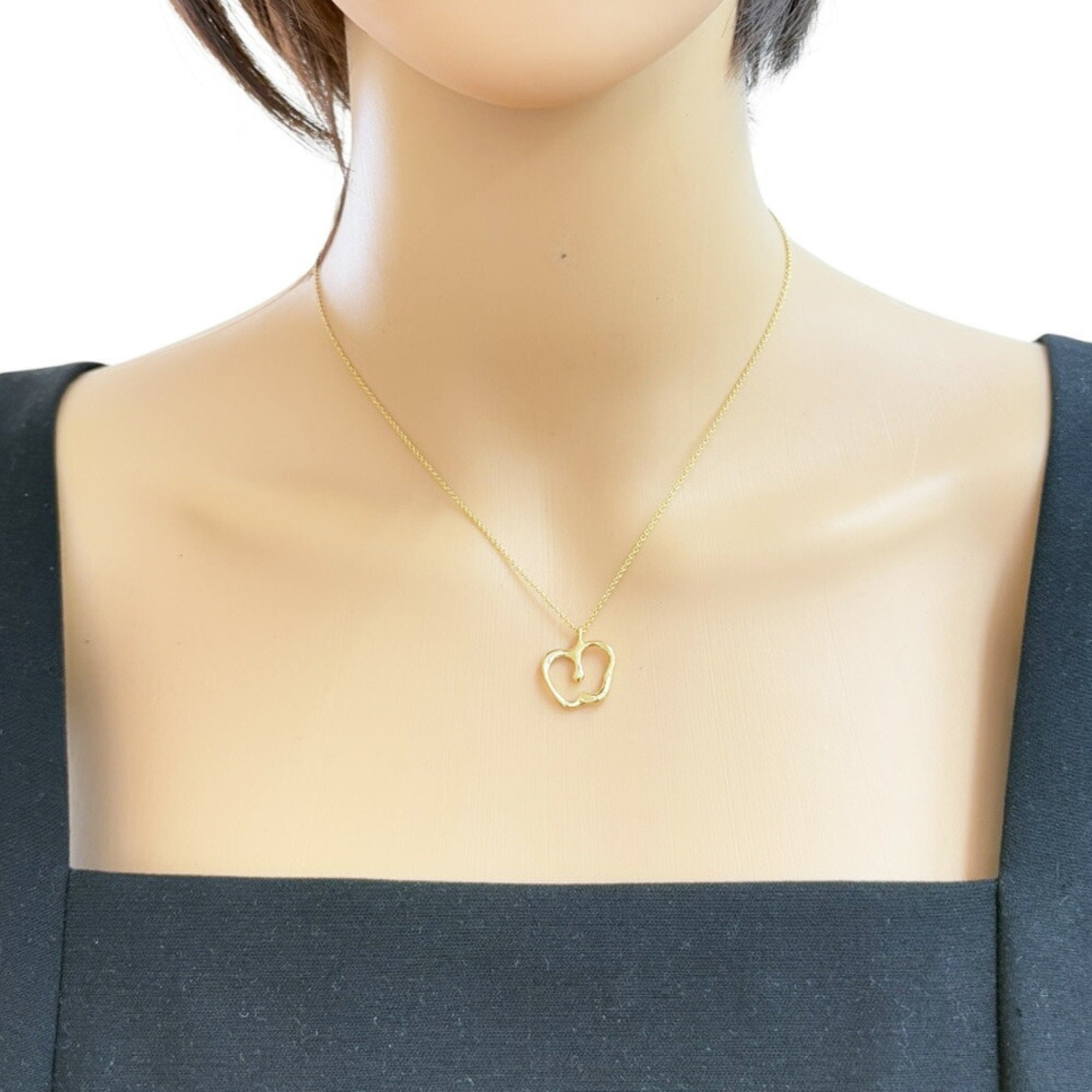 Apple Pendant Necklace 18K Yellow Gold