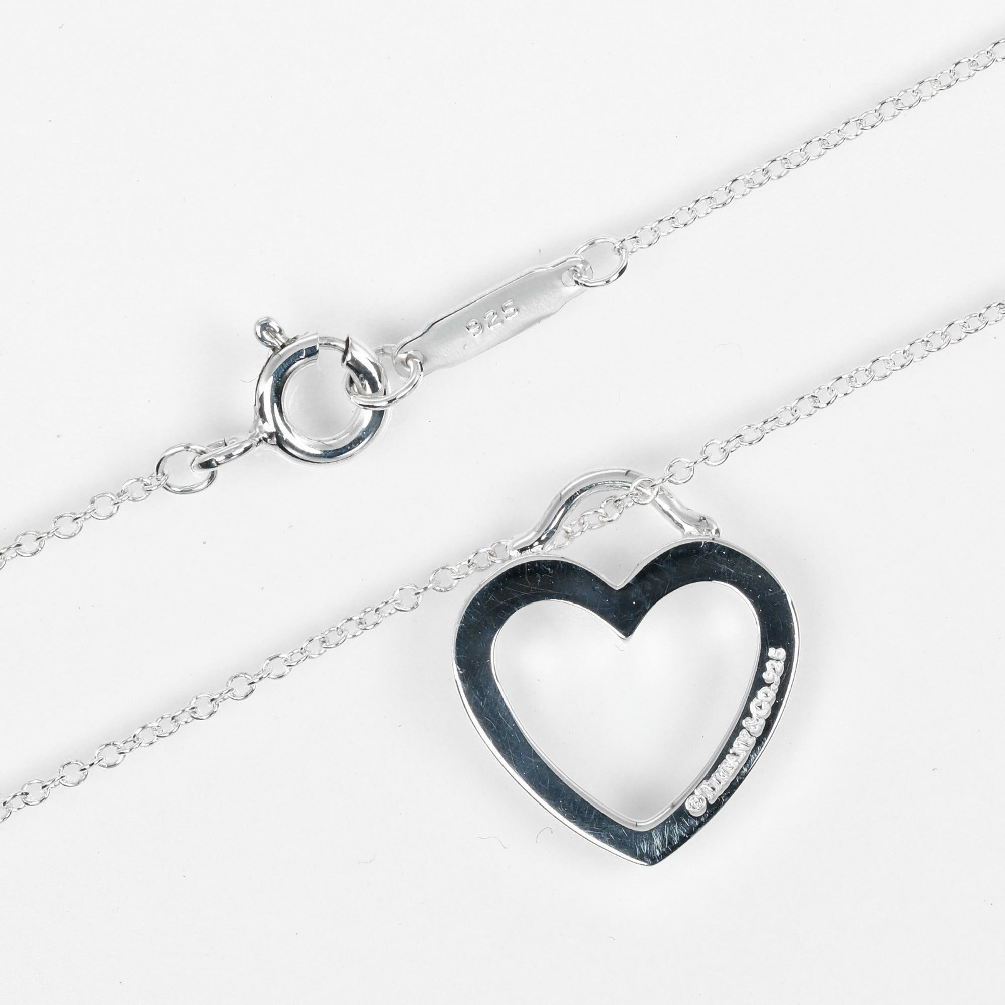 Sentimental Heart Pendant Necklace Sterling Silver