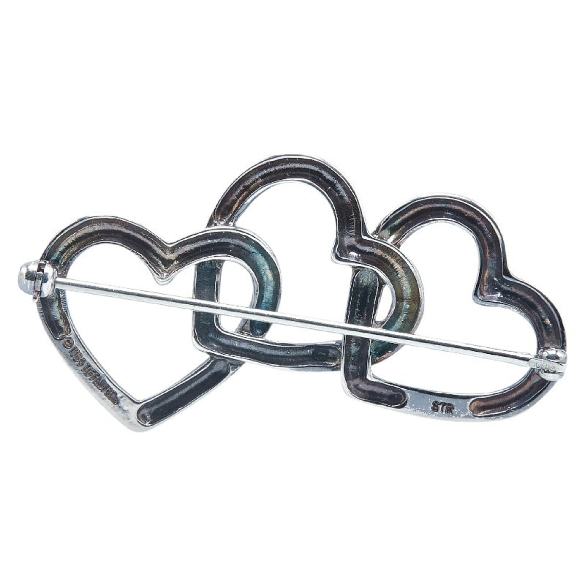 Open Heart Brooch Sterling Silver