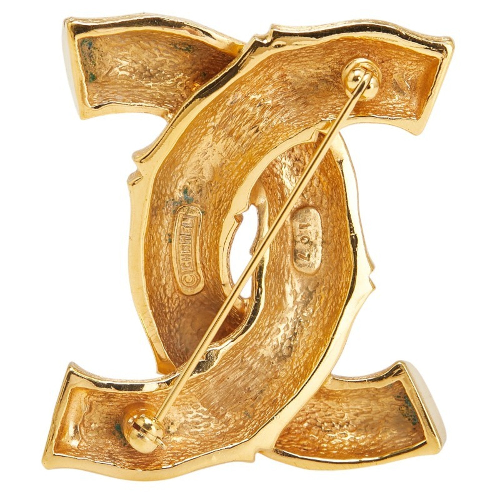 CC Logo Brooch Metal