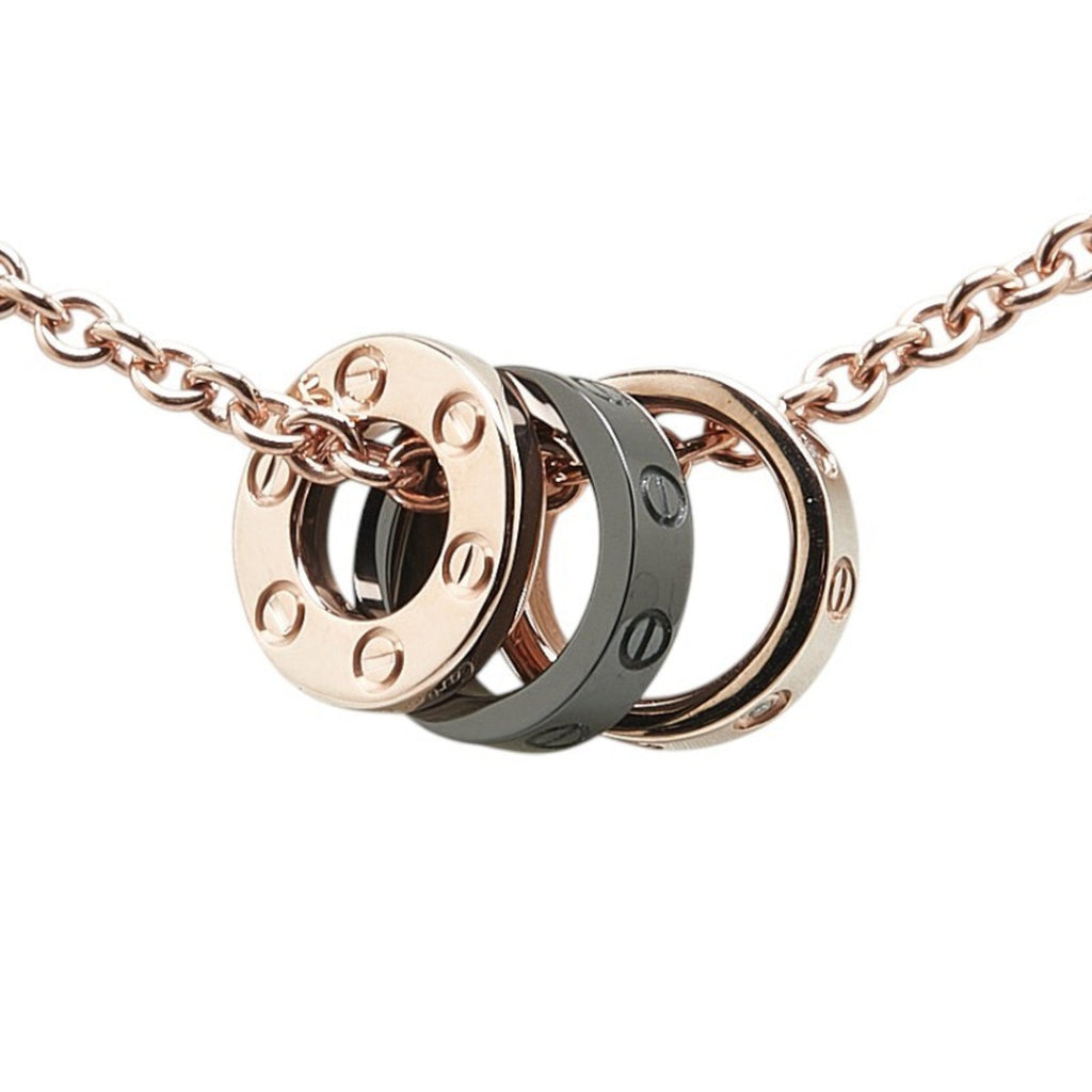 Pendant Necklace Ceramic and 18K Rose Gold with Diamond