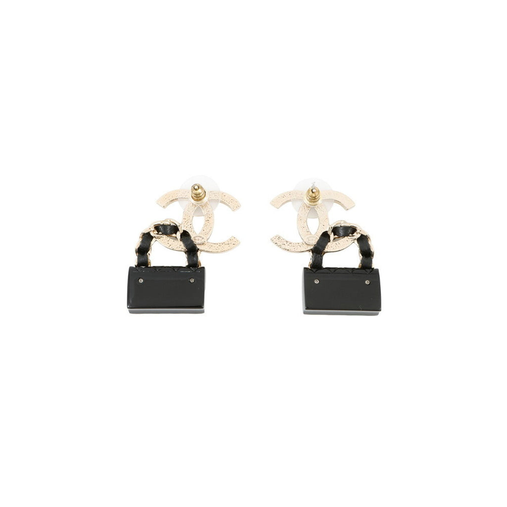 CC Logo Earrings Gold-Tone Metal Gold-Tone Metal