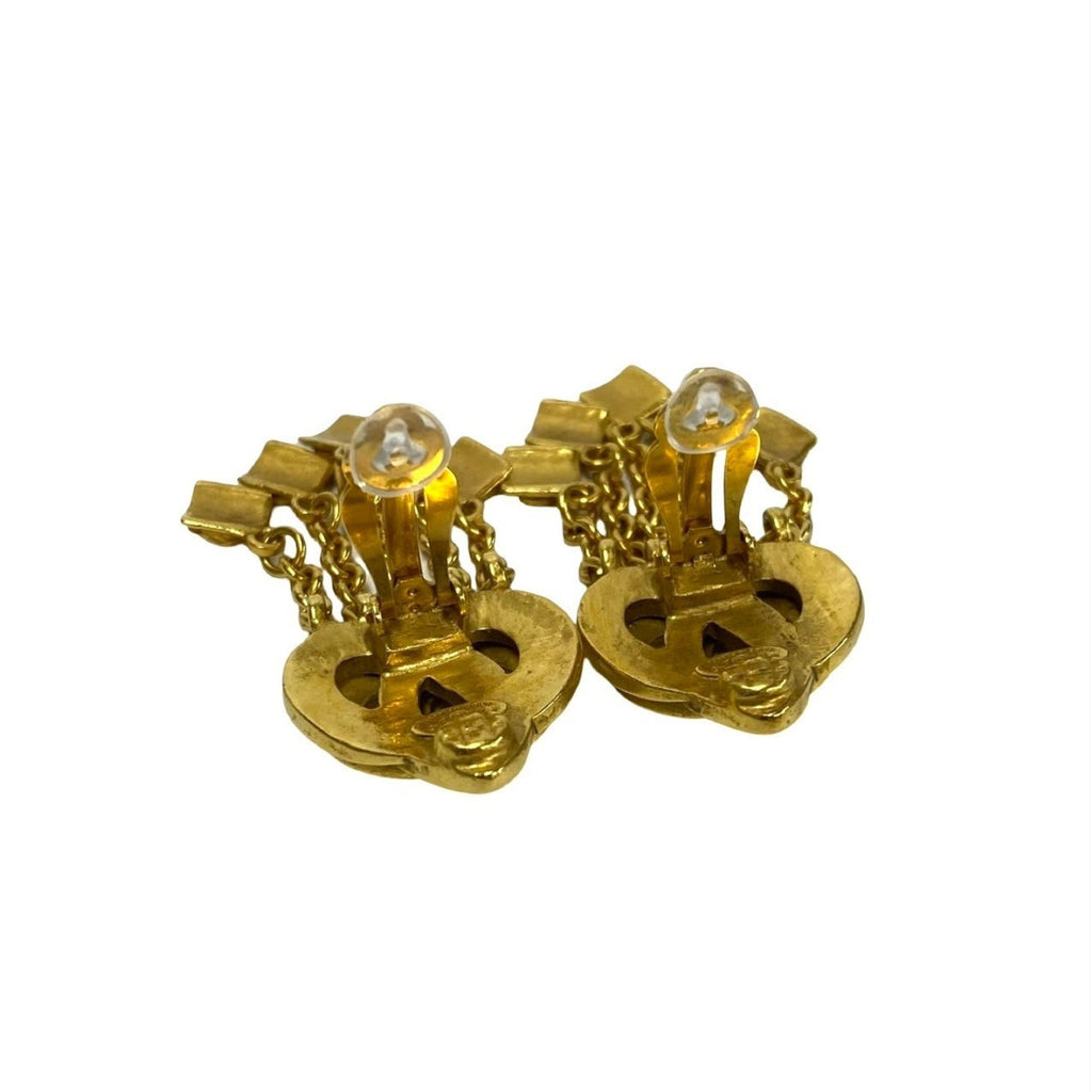 CC Logo Earrings Metal Gold-Tone Metal