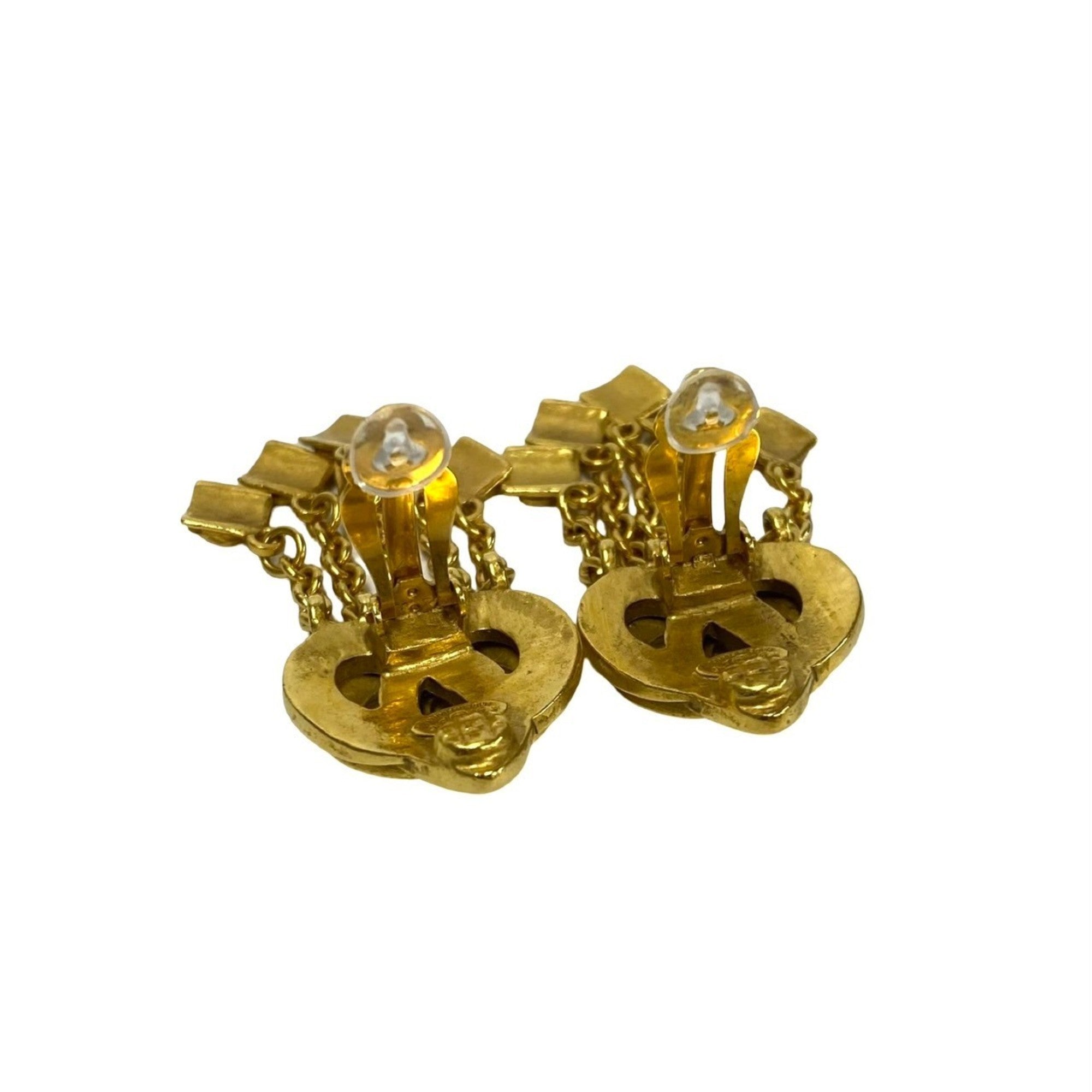 CC Logo Earrings Metal Gold-Tone Metal