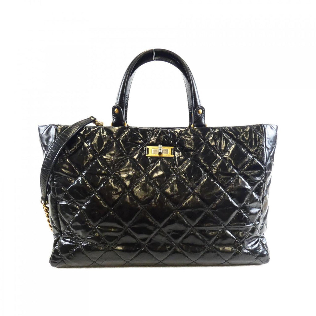 Rita Tote Quilted Glazed Crackled Calfskin Small