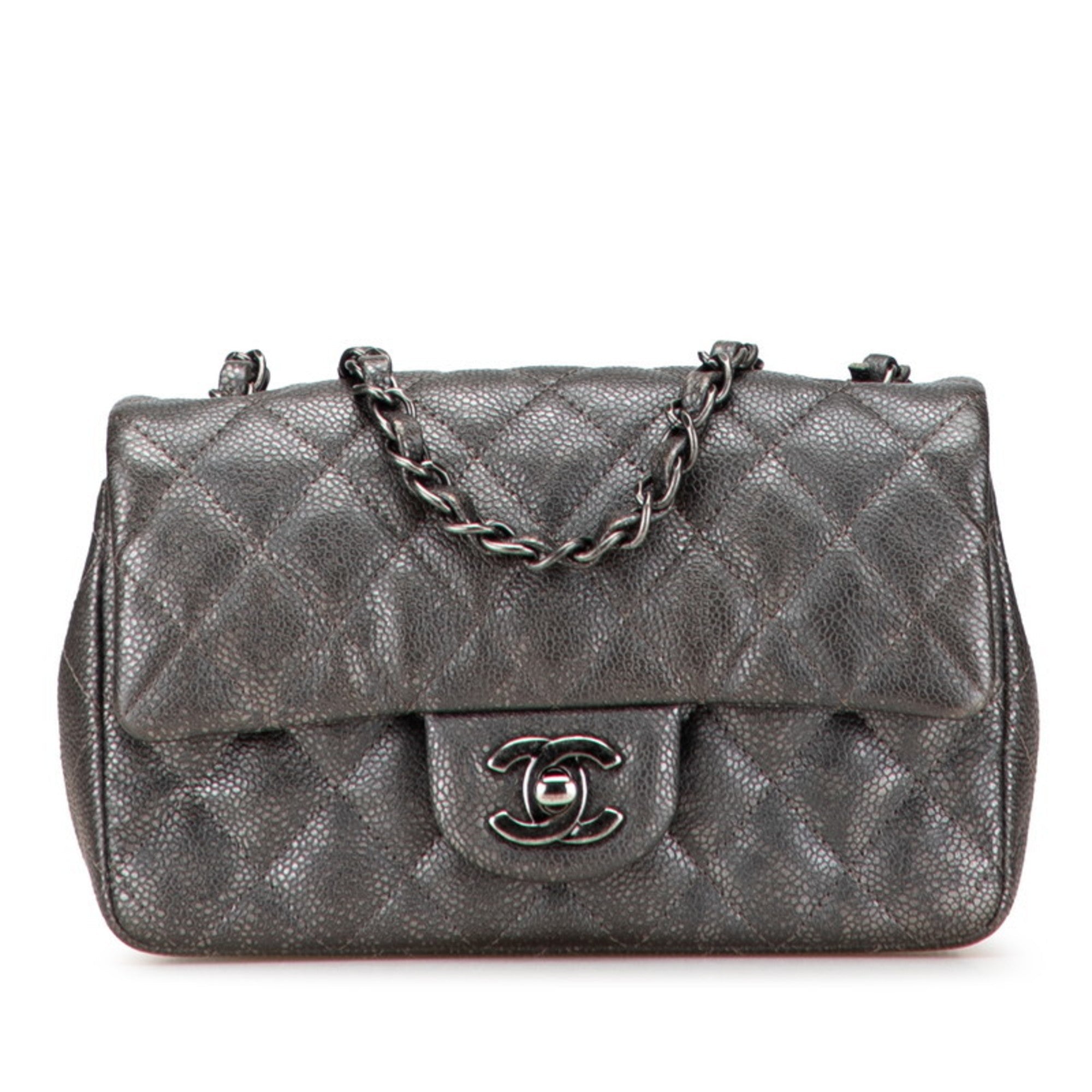 Classic Single Flap Bag Quilted Caviar Mini