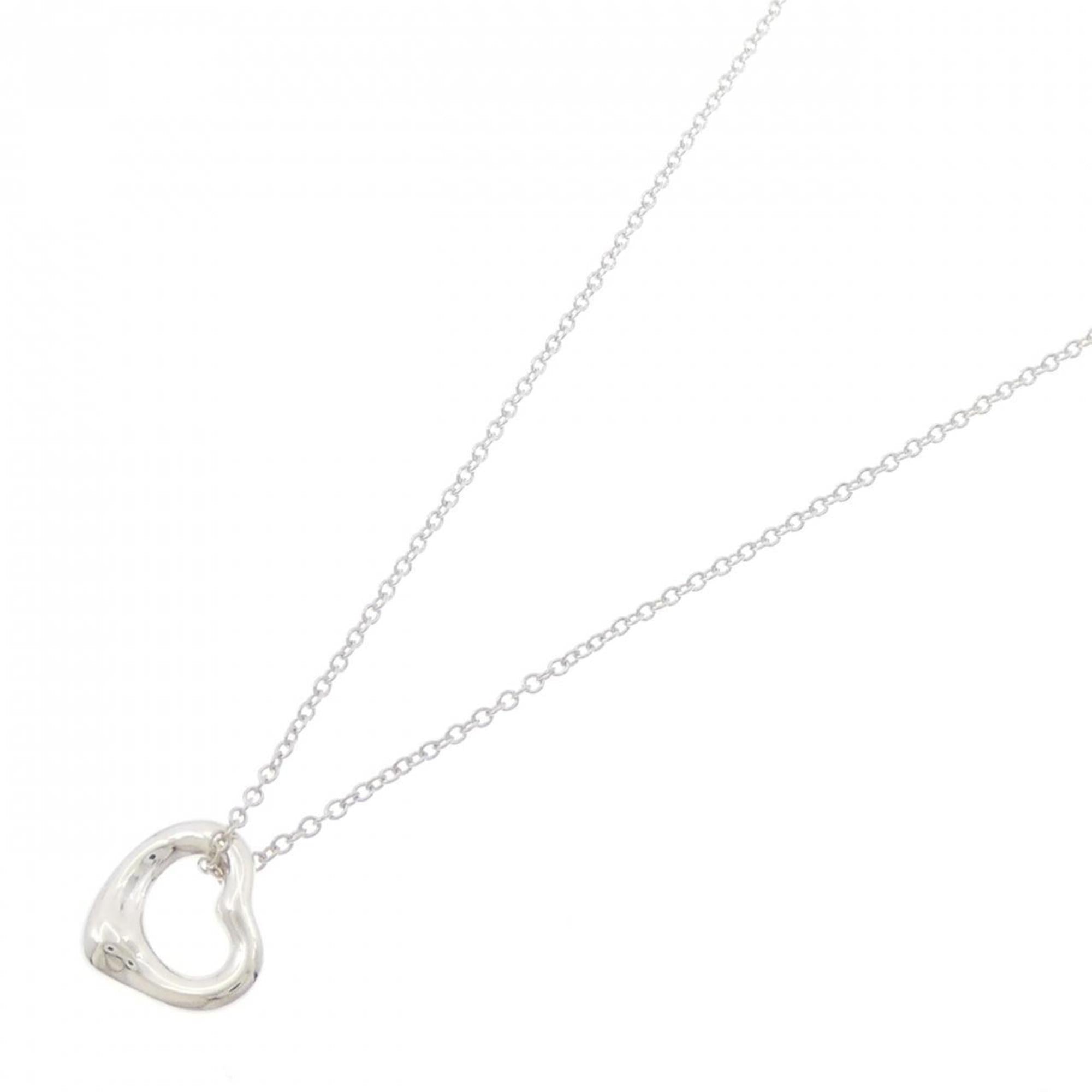 Open Heart Pendant Necklace Sterling Silver 10.6mm