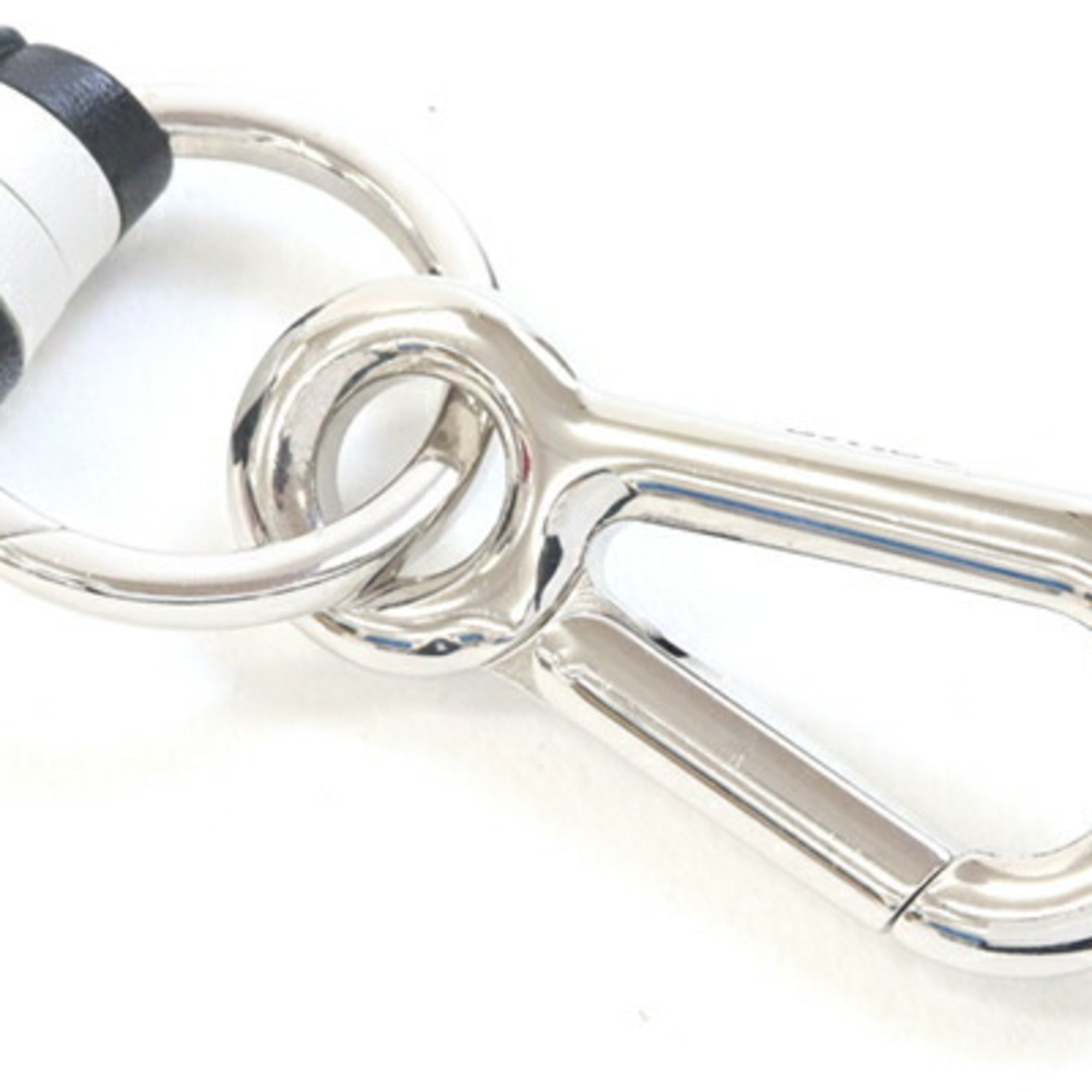 Charm Leather Black and White Handbag Charm