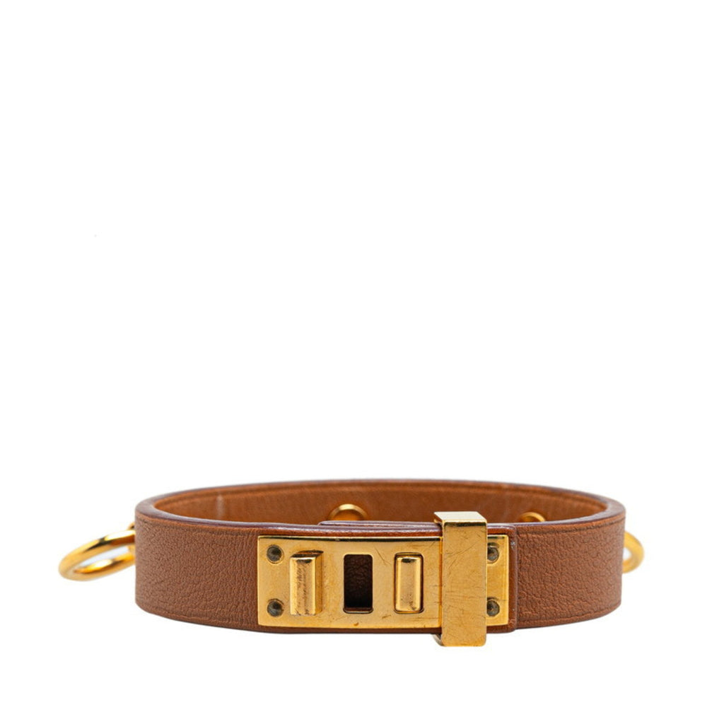 Bracelet Leather Brown and Gold