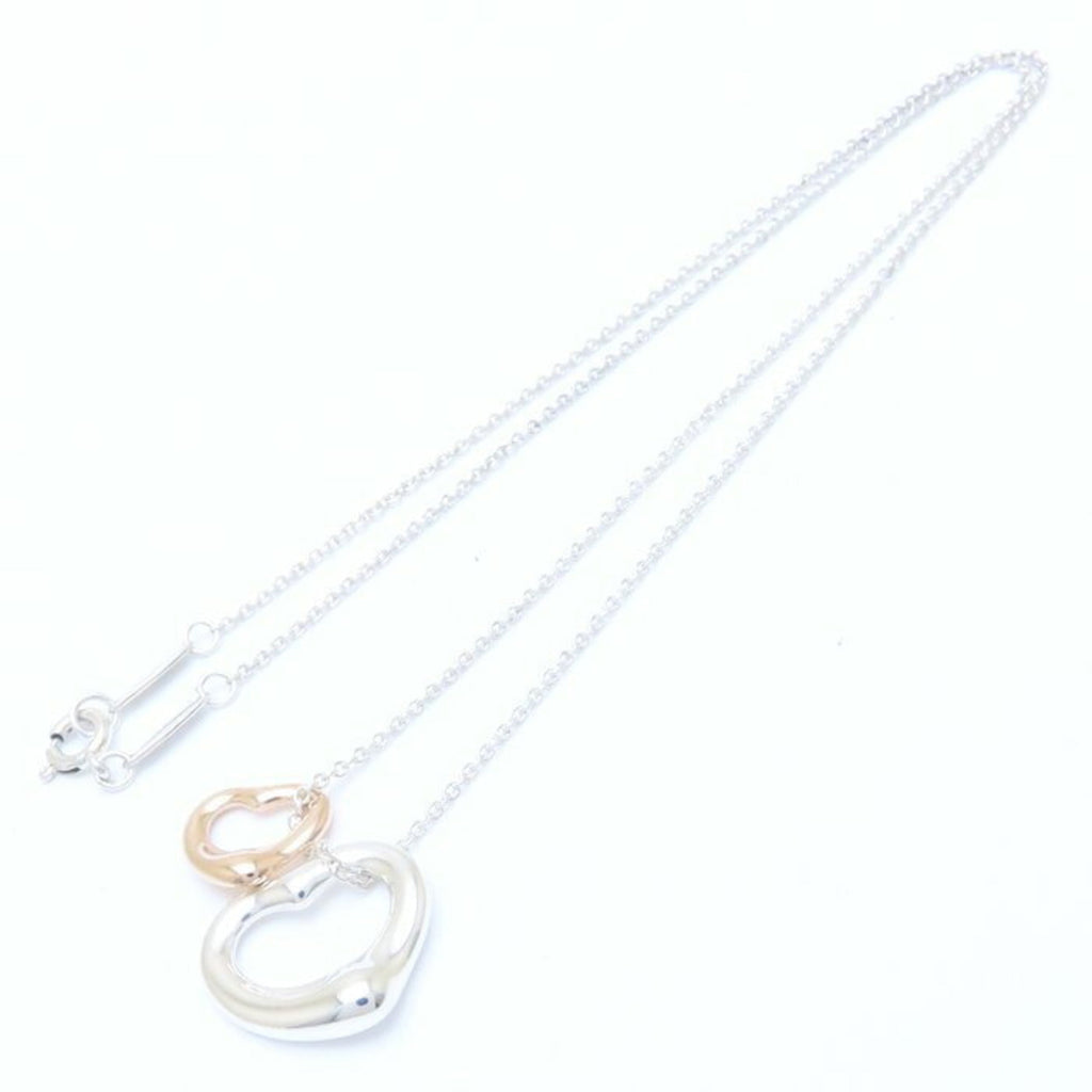 Elsa Peretti Pendant Necklace Sterling Silver with 18K Rose Gold 14.3mm