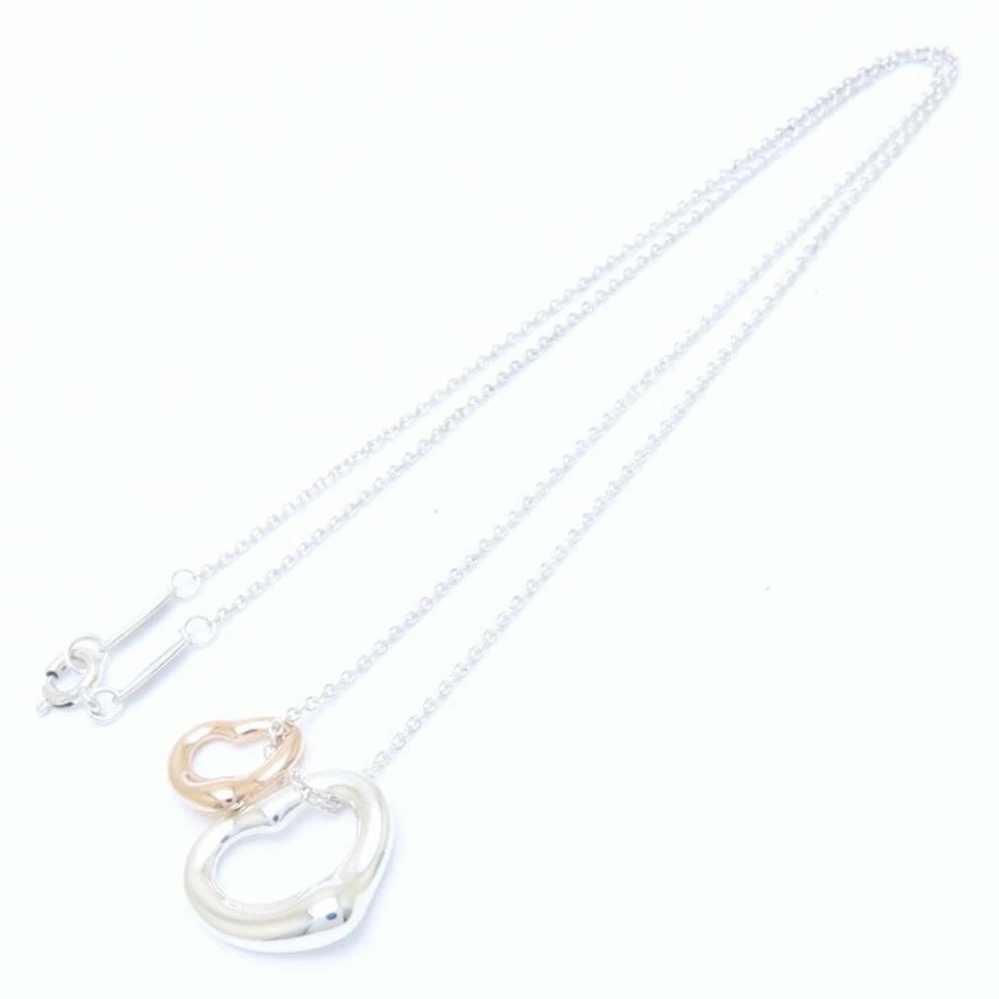 Elsa Peretti Pendant Necklace Sterling Silver with 18K Rose Gold 14.3mm