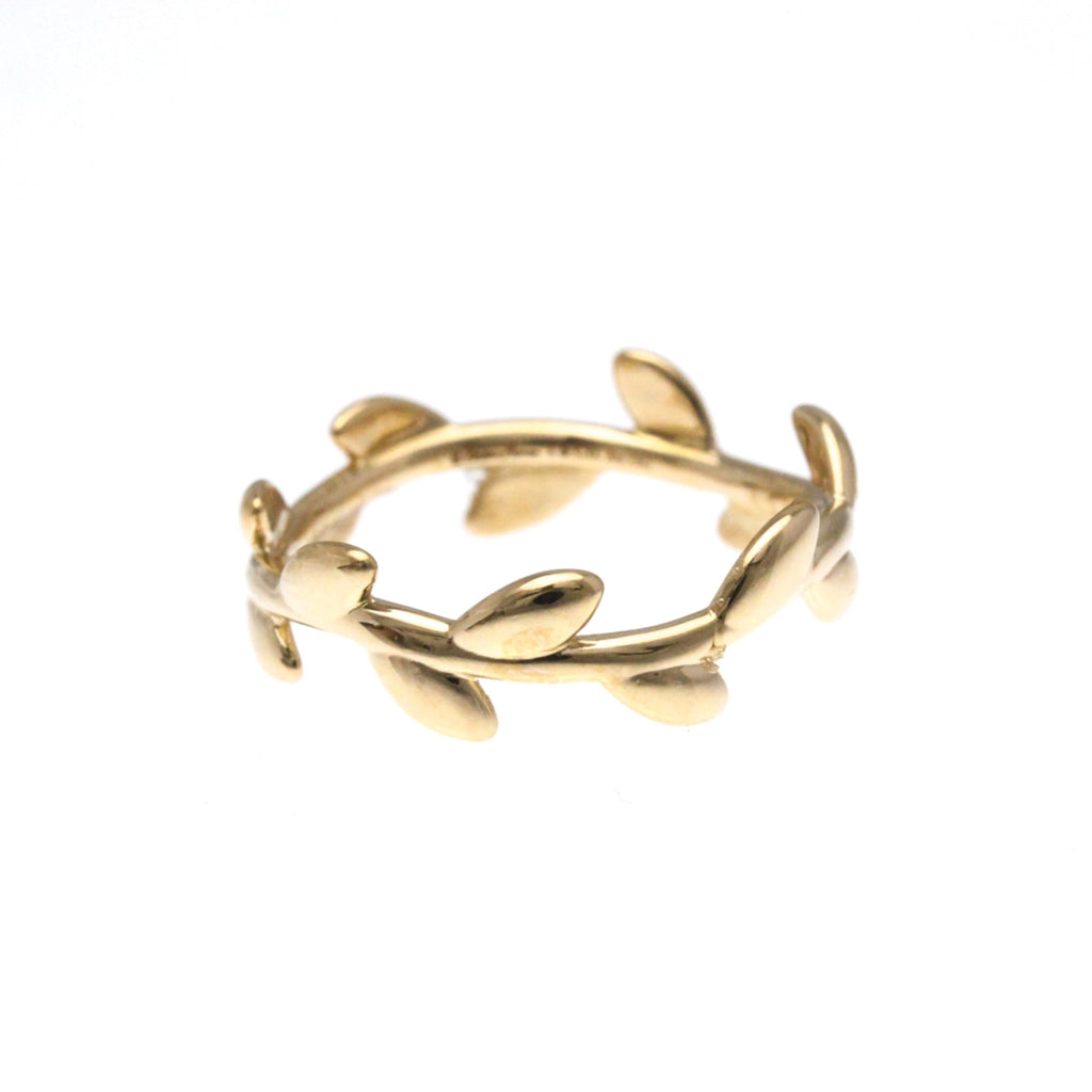 Olive Leaf Band Ring 18K Rose Gold