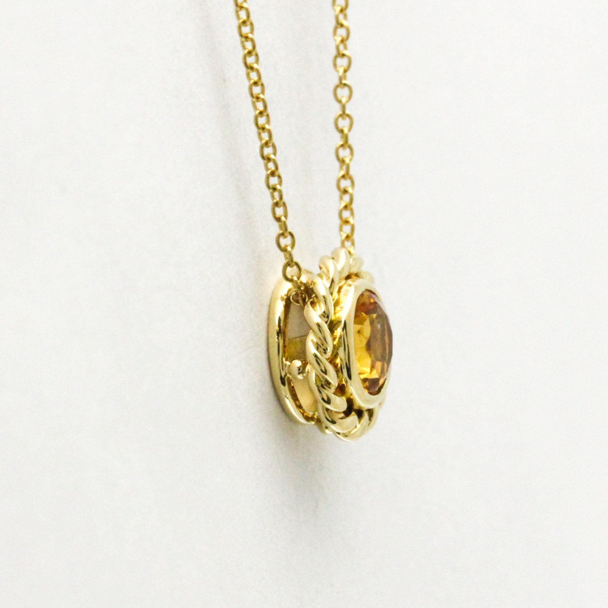Pendant Necklace 18K Yellow Gold with Citrine