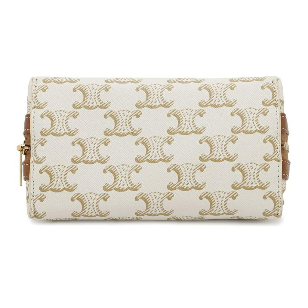 Zip Around Chain Clutch Triomphe Coated Canvas