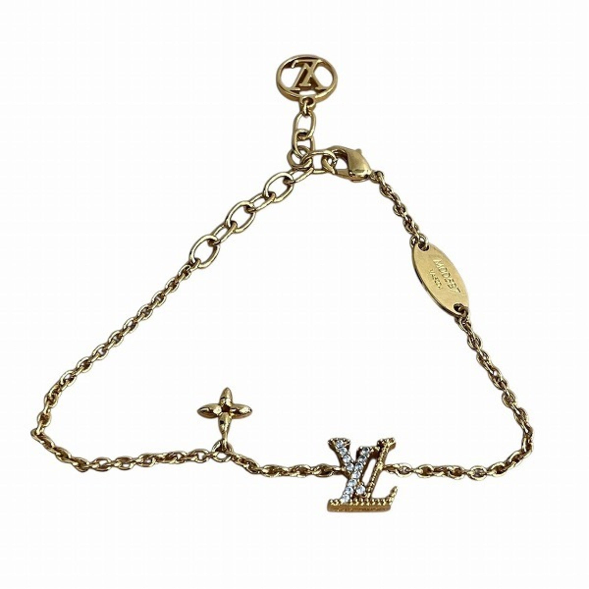 Charm Bracelet Gold with Rhinestone