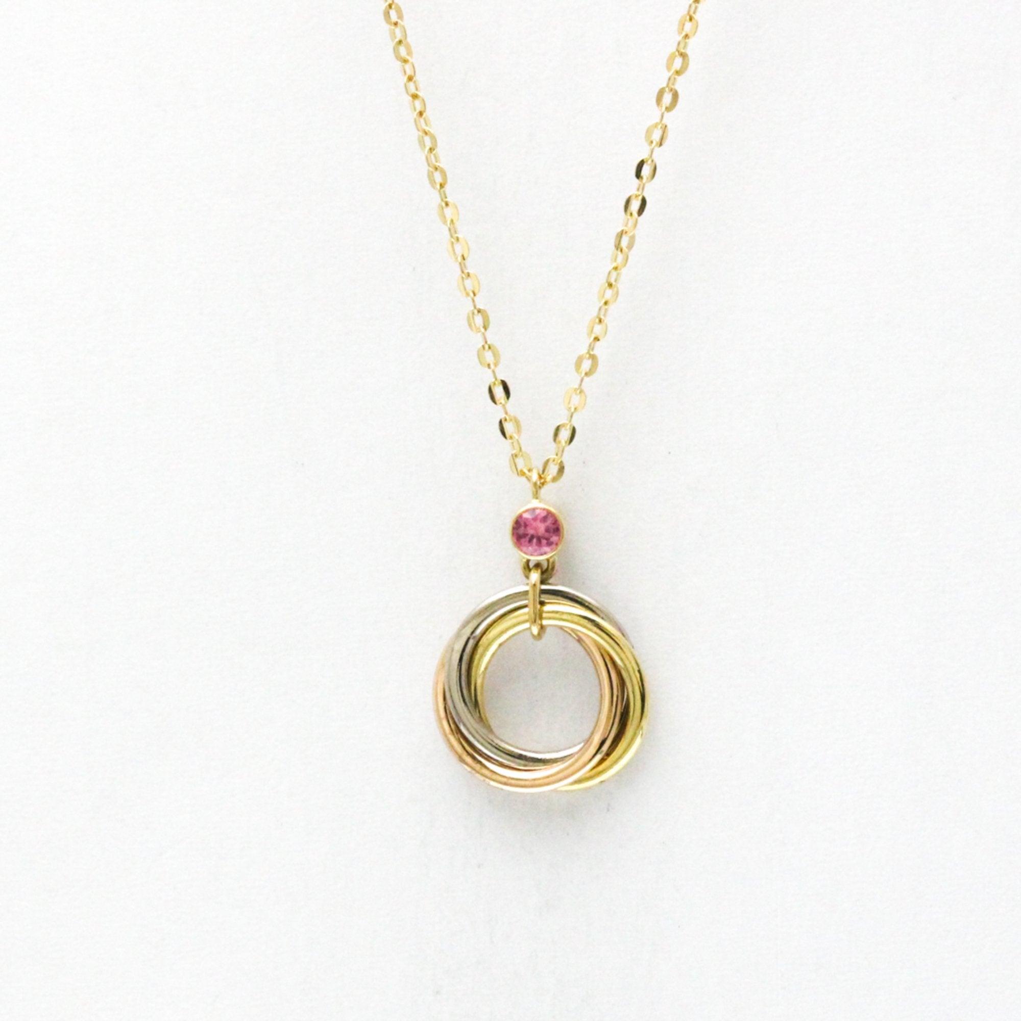 Trinity Pendant Necklace 18K Tricolor Gold