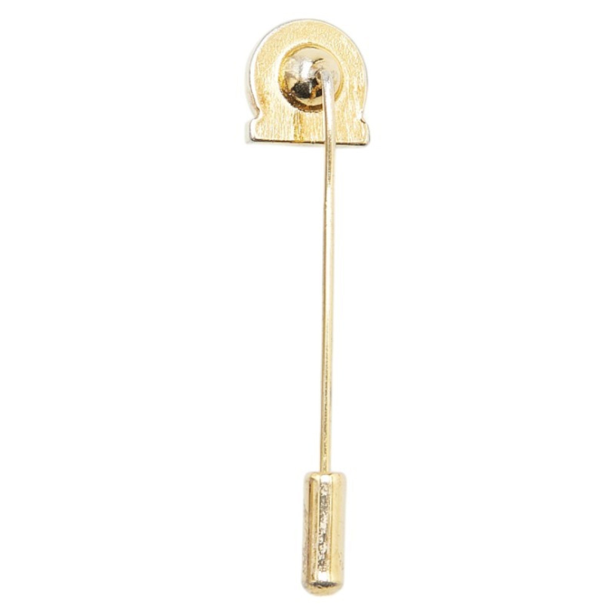Gancini Brooch Gold with Rhinestone