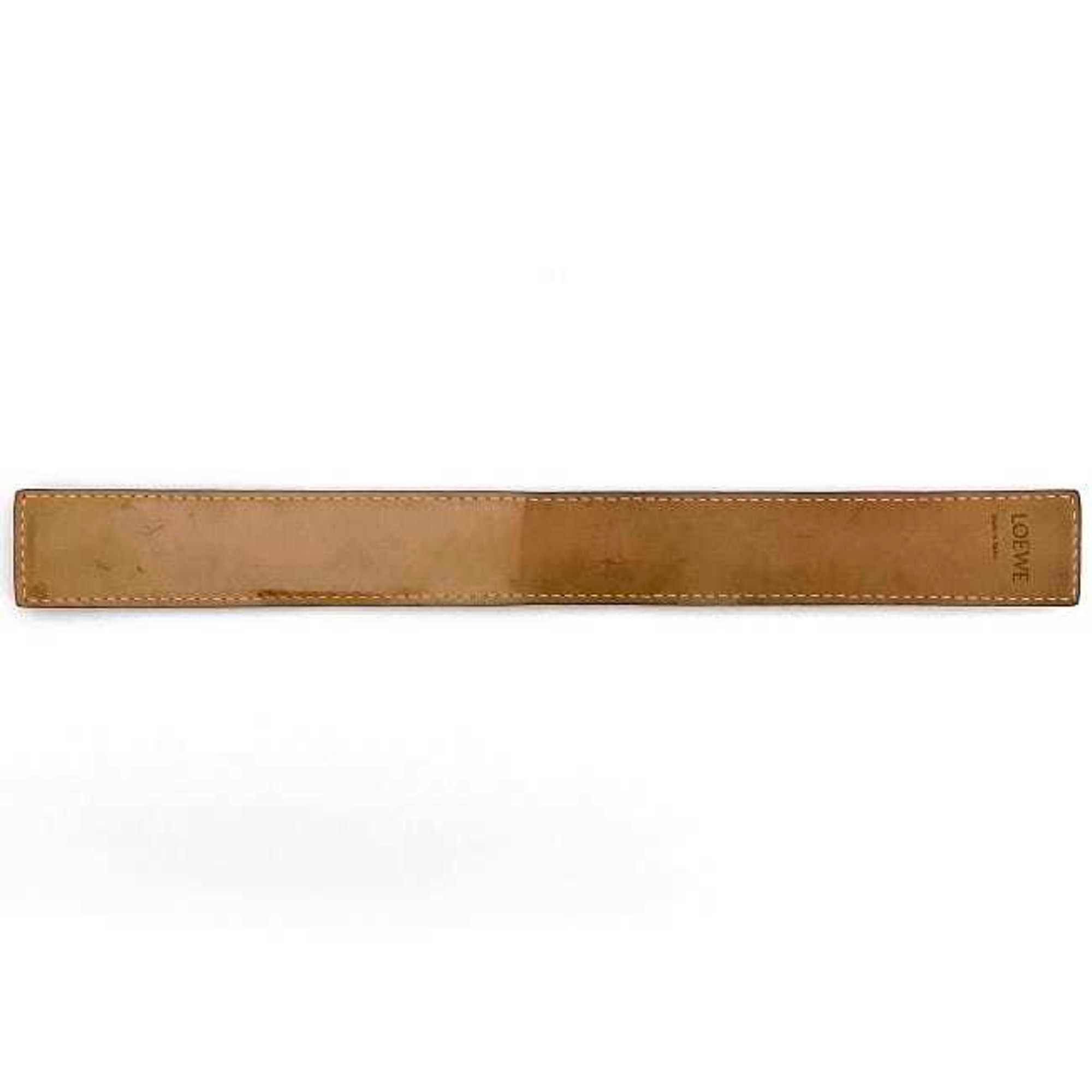 Anagram Patin Band Bracelet Leather Orange