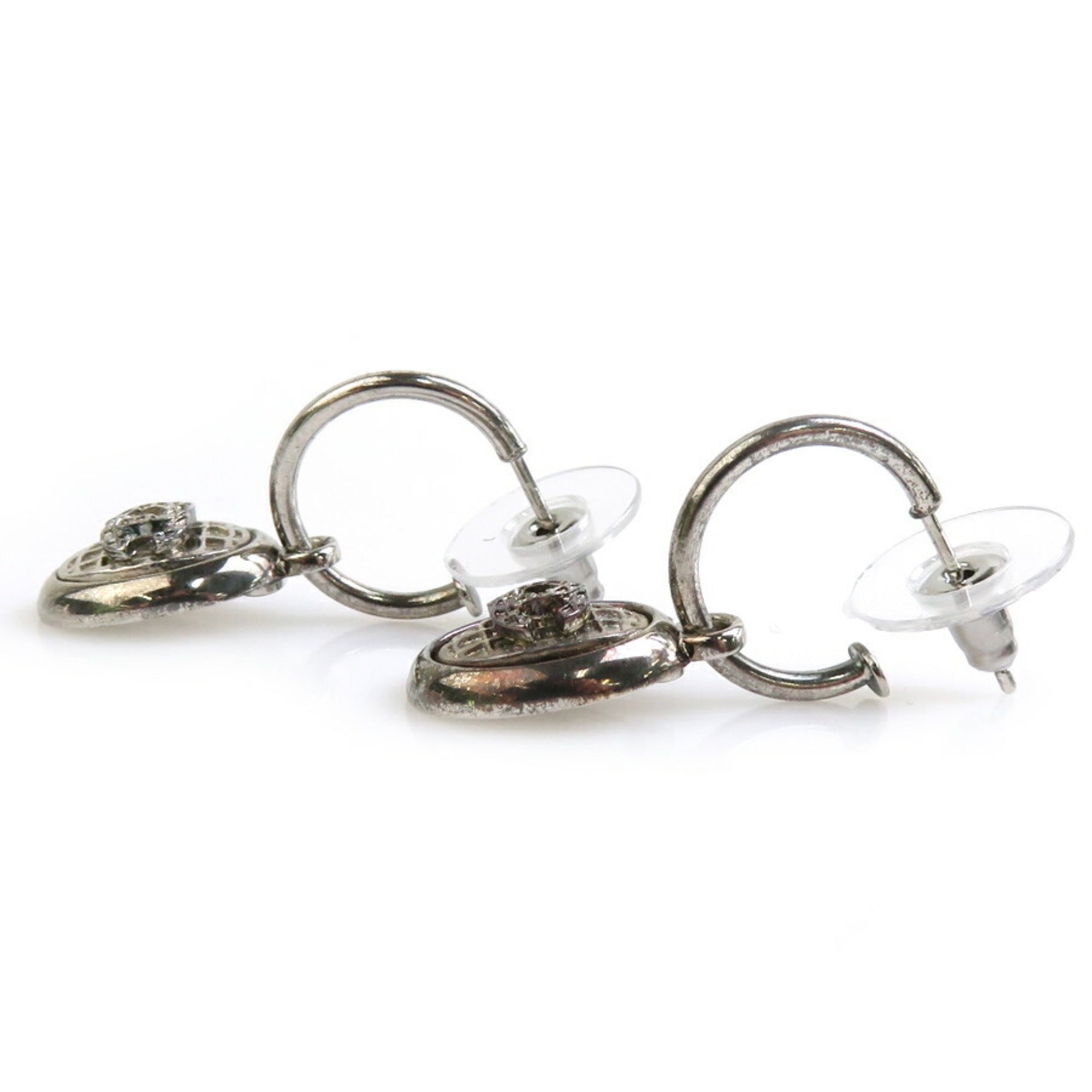 CC Logo Earrings Silver-Tone Metal Silver-Tone Metal