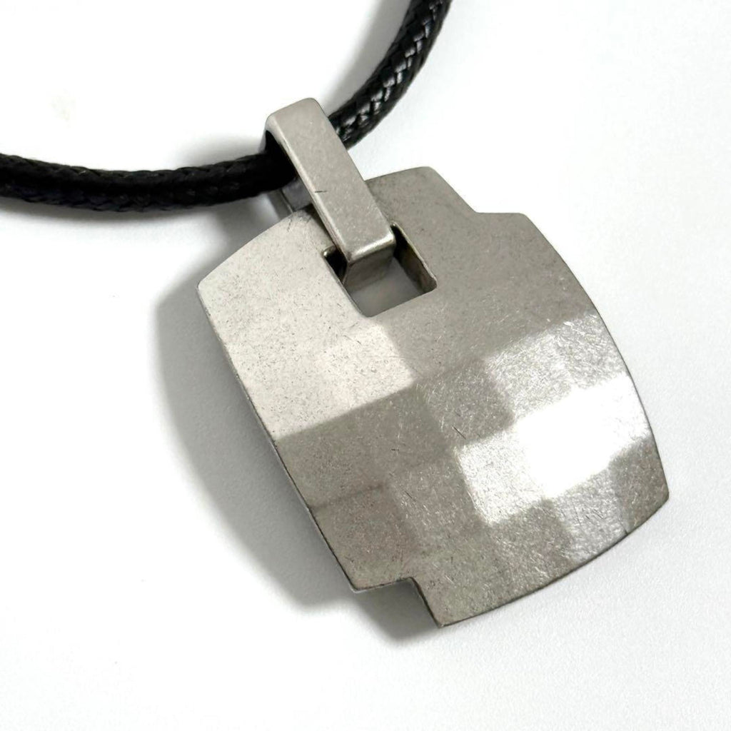 Damier Mosaic Pendant Necklace Metal
