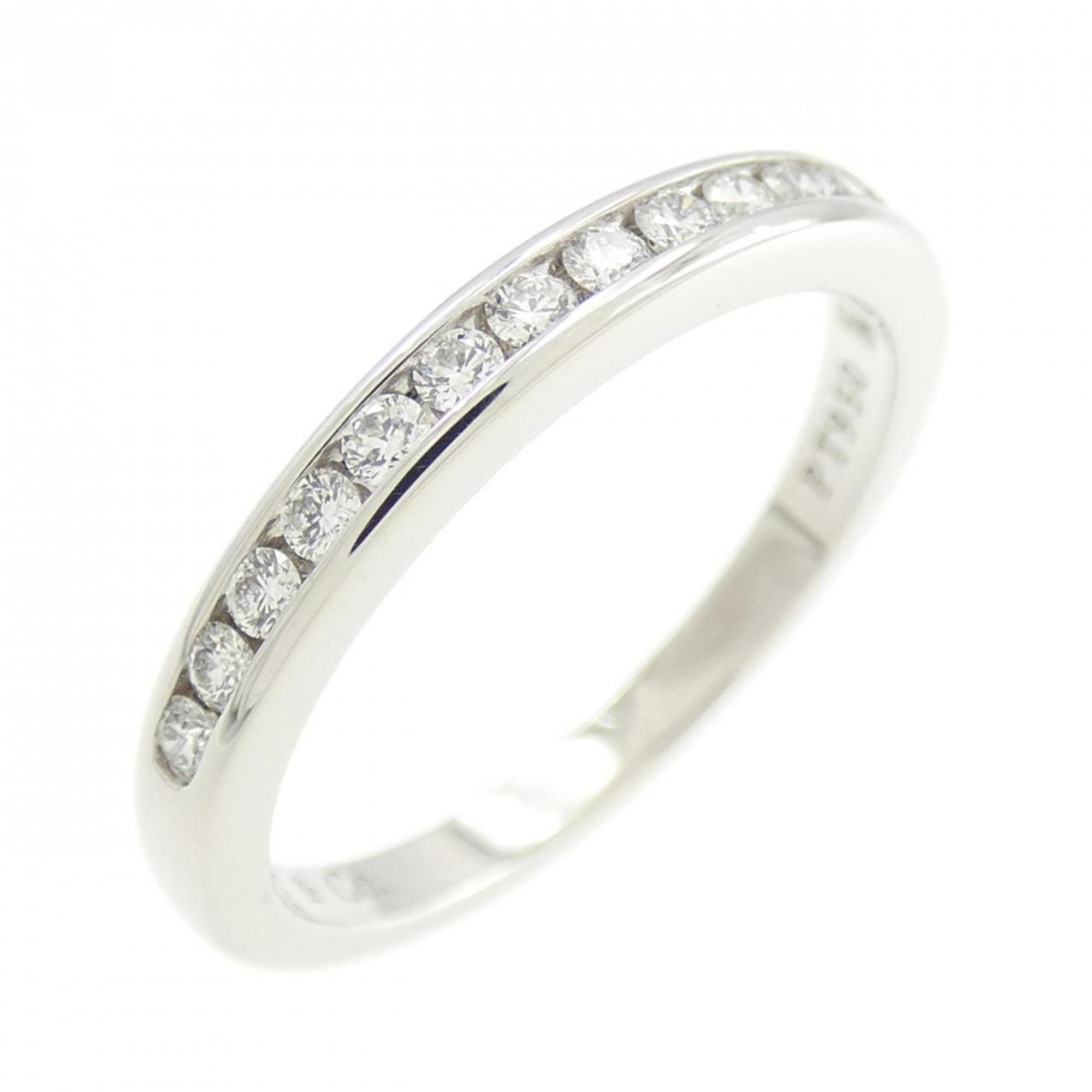 Half Circle Channel Setting Ring Platinum with Diamond