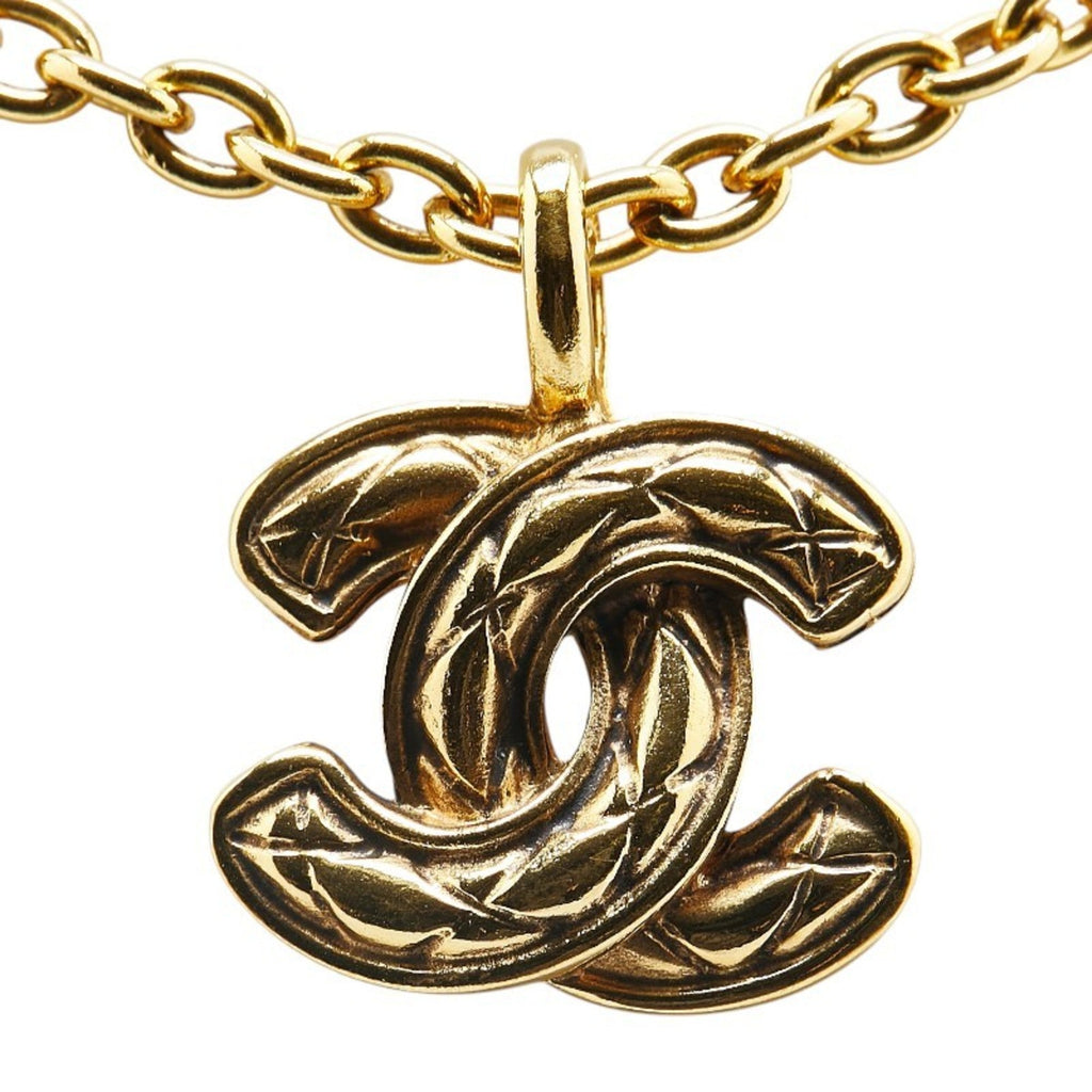 CC Logo Pendant Necklace Metal