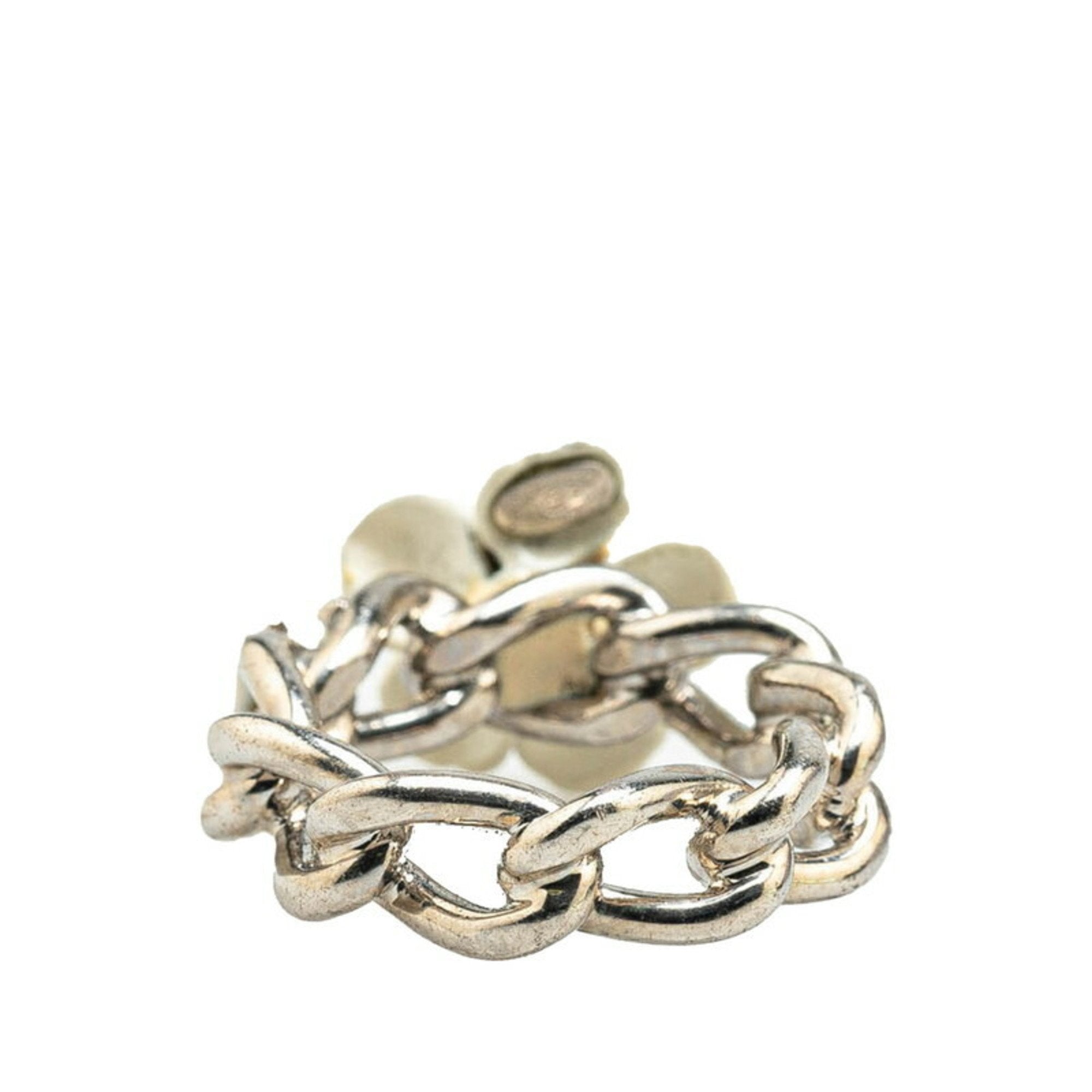 CC Logo Ring Silver-Tone Metal