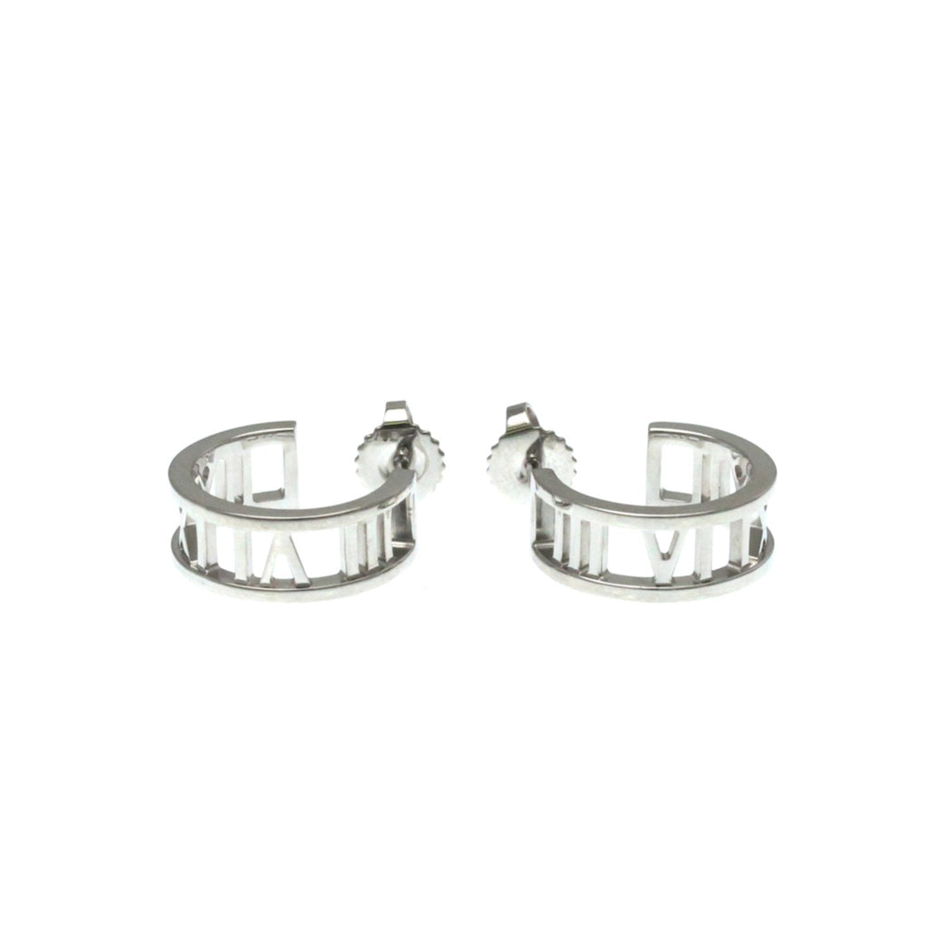 Atlas Earrings Sterling Silver with 18K White Gold 18K White Gold