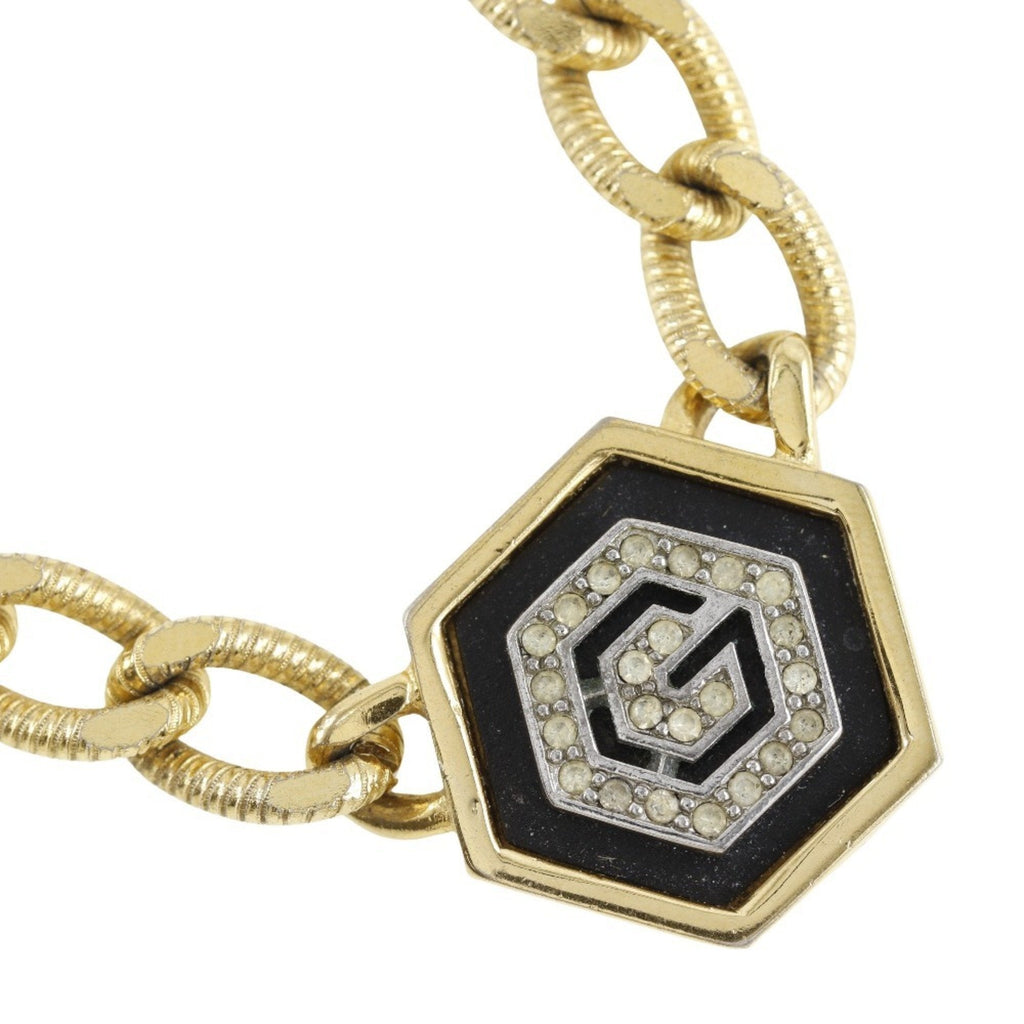 Pendant Necklace Gold and Rhinestone