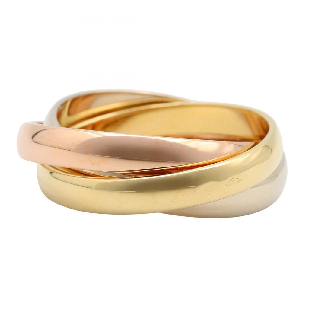 Vendome Louis Cartier Band Ring 18K Tricolor Gold