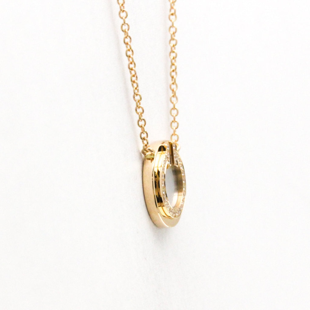 T Pendant Necklace 18K Rose Gold Mini with Diamond and Mother Of Pearl