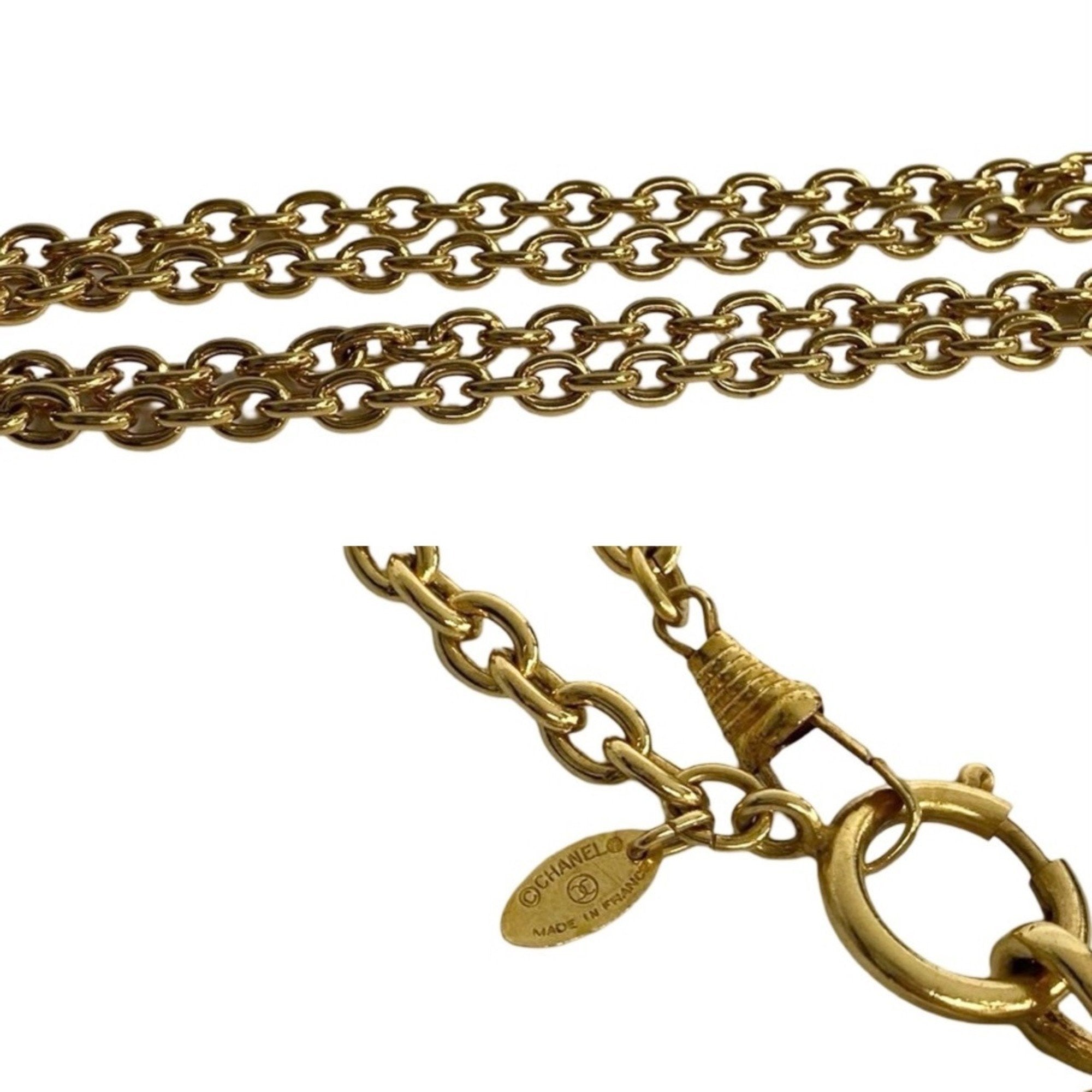 CC Logo Chain Pendant Necklace Metal