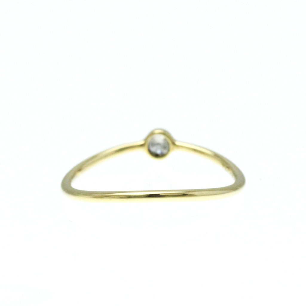 Wave Ring 18K Yellow Gold with Diamond