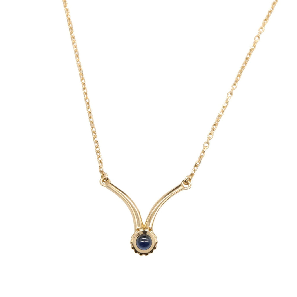 Pendant Necklace 18K Yellow Gold with Sapphire